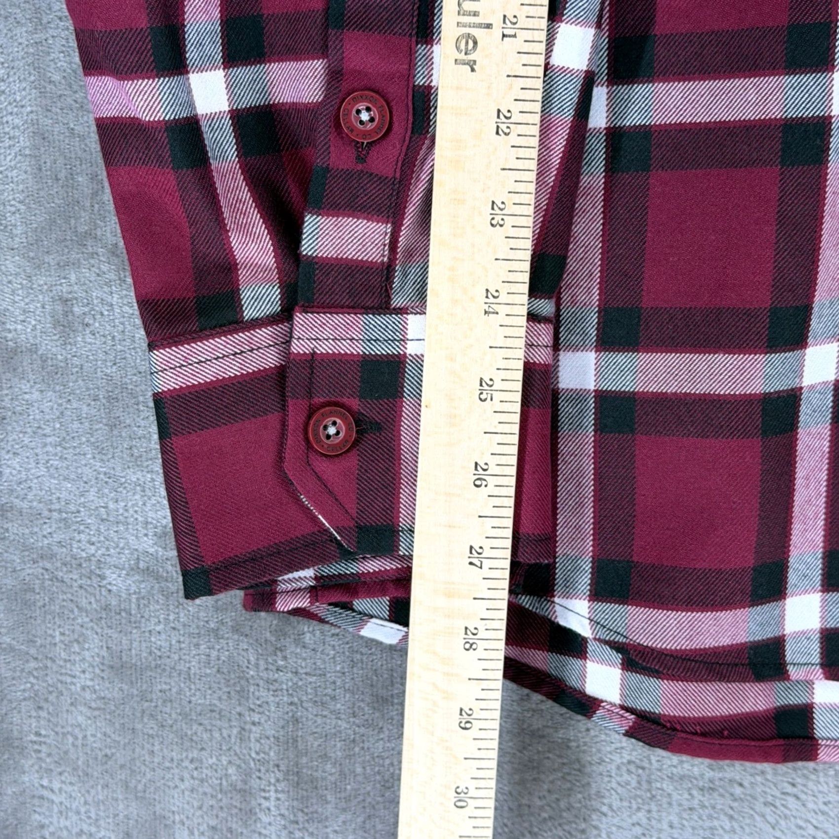 Vintage Dixxon Flannel The Cellar Plaid Shirt Mens 3XL Burgundy Black Long Sleeve Button-Up Collared Pocketed Size US XXL / EU 58 / 5 - 6 Thumbnail