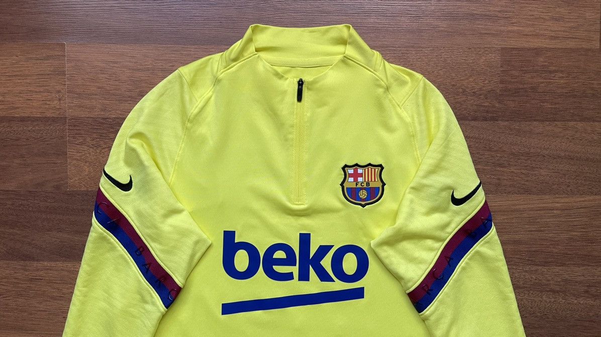 Nike × Vintage BARCELONA NIKE 2021/2022 FOOTBALL SOCCER TRAINING TRACK TOP Size US M / EU 48-50 / 2 - 2 Thumbnail