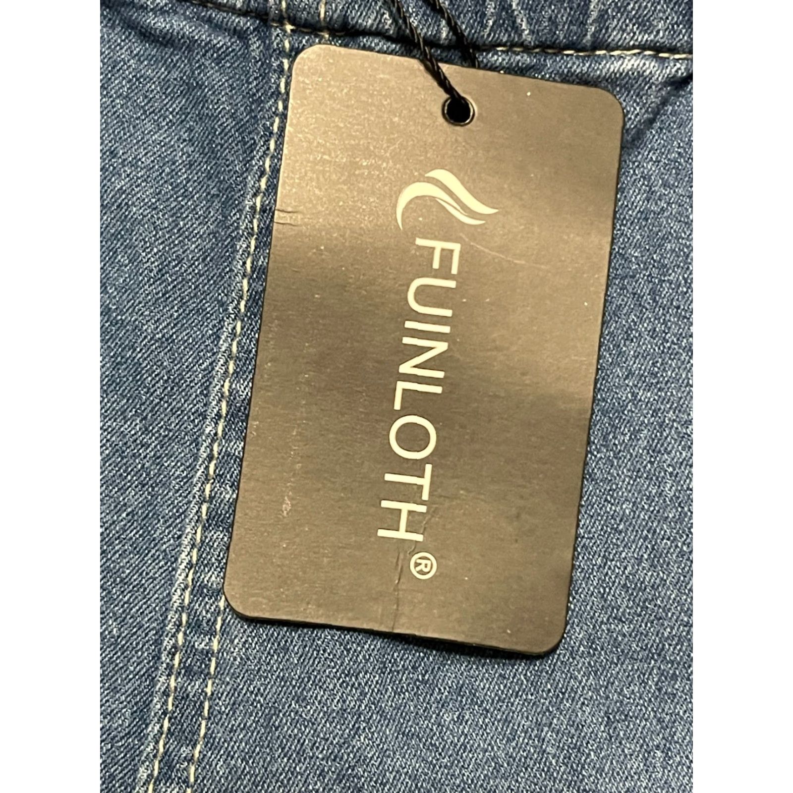 Vintage Fuinloth Shorts Woman S Blue Denim Stretchable Waist Pockets Bermuda Casual Modern 90s? Wait no. Size 28" / US 6 / IT 42 - 7 Thumbnail