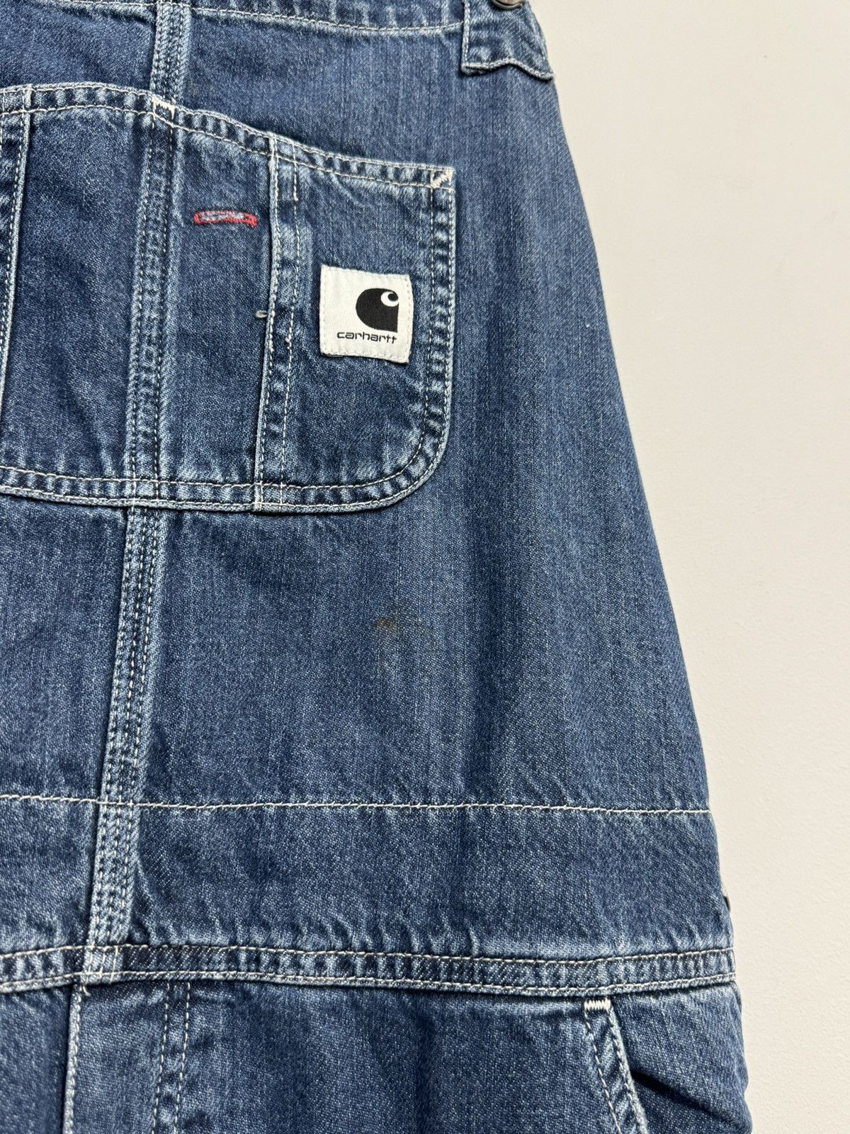 Carhartt Wip CARHARTT WIP W BIB OVERALL GALENA BLUE DARK STONE WASHED SZL Size 32" / US 10 / IT 46 - 8 Thumbnail