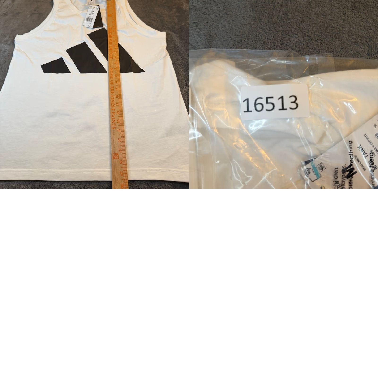 Adidas Adidas Tank Top Sleeveless Athletic White Black Mens M Graphic Print Logo Crew Neck Gym Training NWT Size US M / EU 48-50 / 2 - 8 Thumbnail