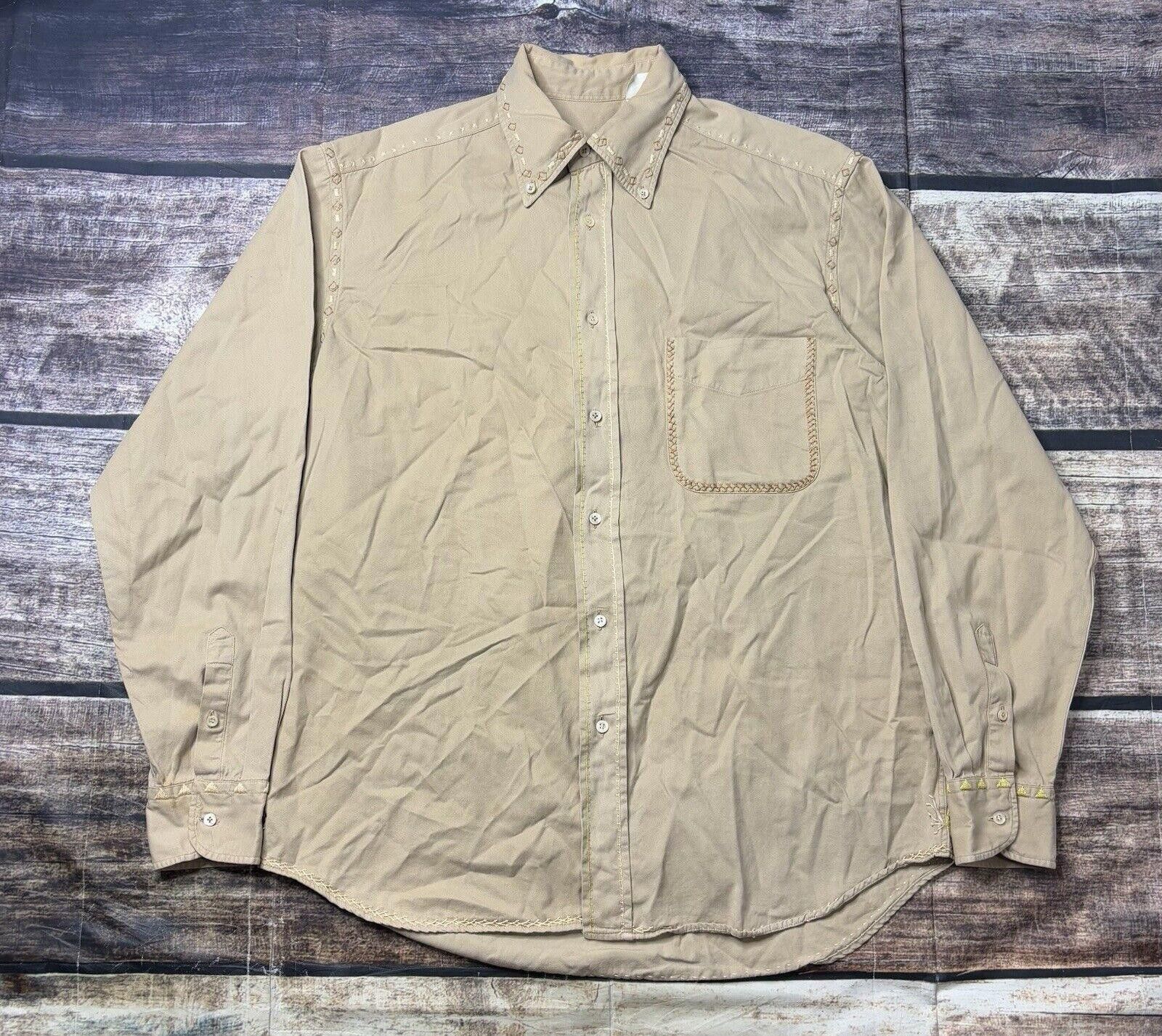 Jean Charles De Castelbajac Coast Shirt Mens Large Western Embroidered Button Down Italy Size US L / EU 52-54 / 3 - 1 Thumbnail