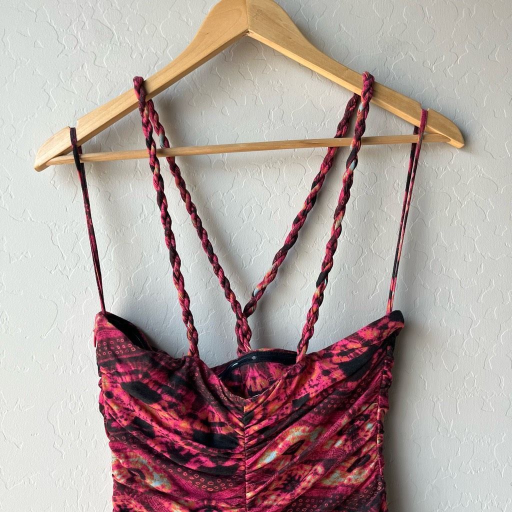 Ulla Johnson NEW Ulla Johnson Dress Marcella Wild Rose Pink Print Halter Size XS / US 0-2 / IT 36-38 - 9 Thumbnail