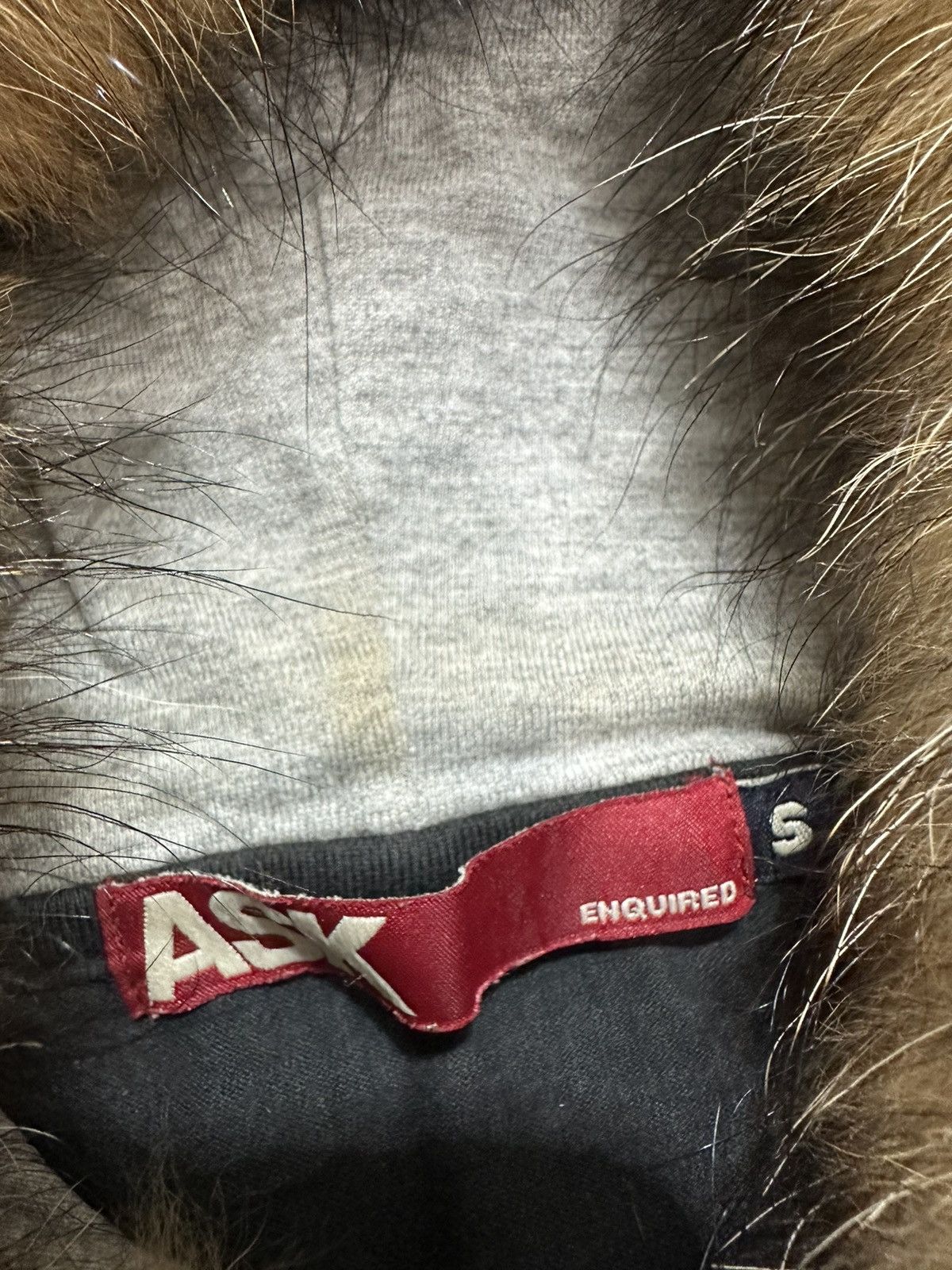 If Six Was Nine CRAZY FADED BRITISH POEM ASK ENQUIRED FUR HOODIE PUNK STYLE Size US XS / EU 42 / 0 - 7 Thumbnail