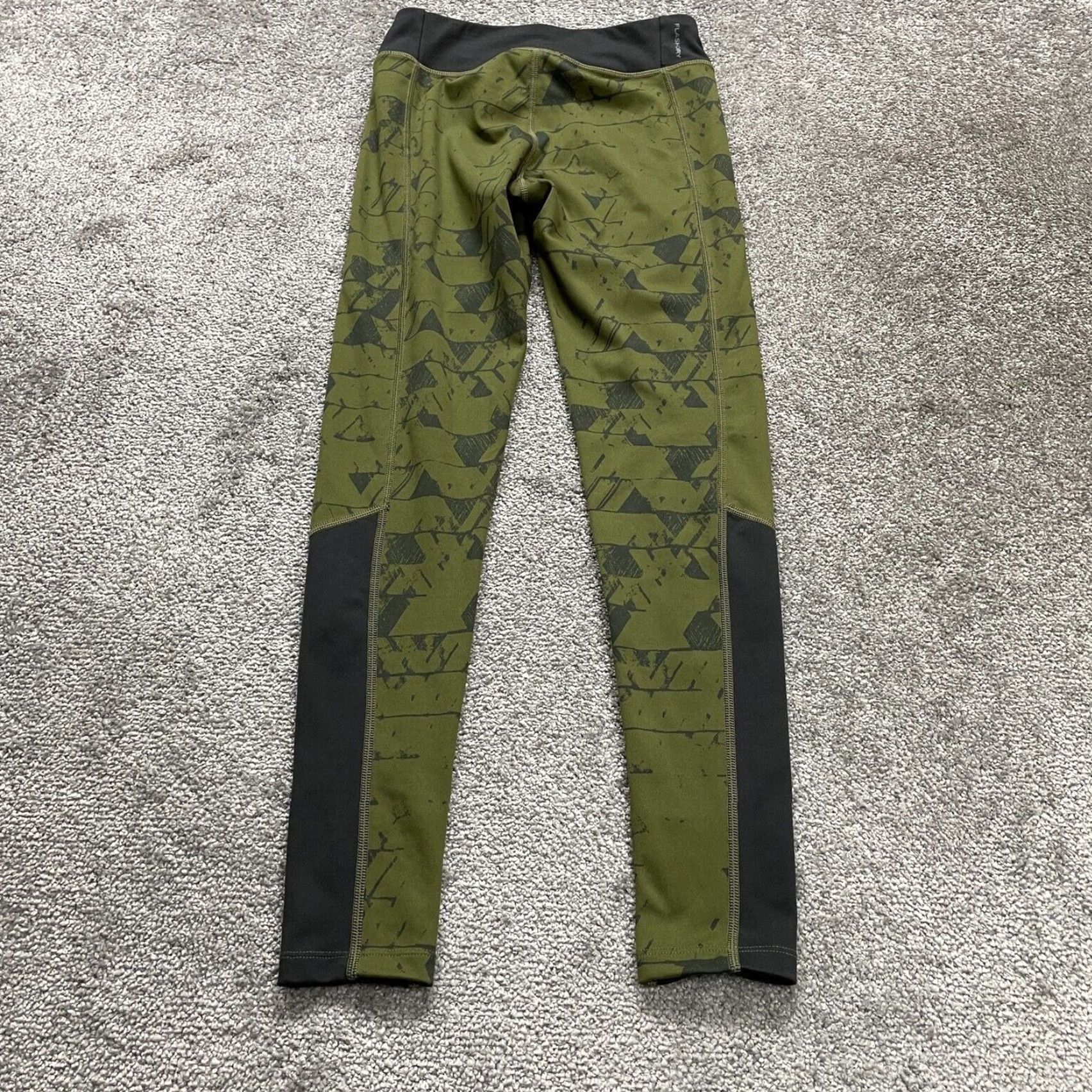 The North Face VINTAGE The North Face Flash Dry Compression Leggings Women Small Green Black Active Gym Size 28" / US 6 / IT 42 - 2 Thumbnail