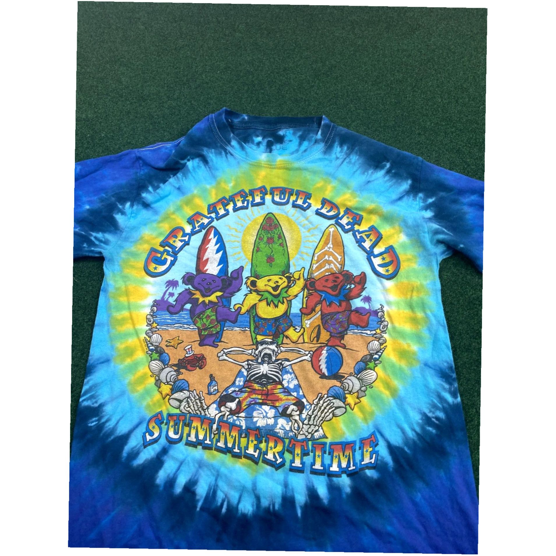 Liquid Blue 2001 Grateful Dead Tie Dye Liquid Blue Long Sleeve Shirt Summertime Bears Surf m Size US M / EU 48-50 / 2 - 2 Thumbnail