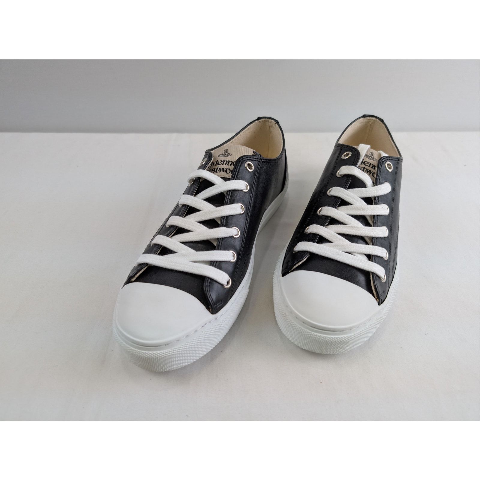 Vivienne Westwood o1rshd1 Plimsoll High Top Eco Leather Sneakers in Black Size US 10 / EU 43 - 9 Thumbnail