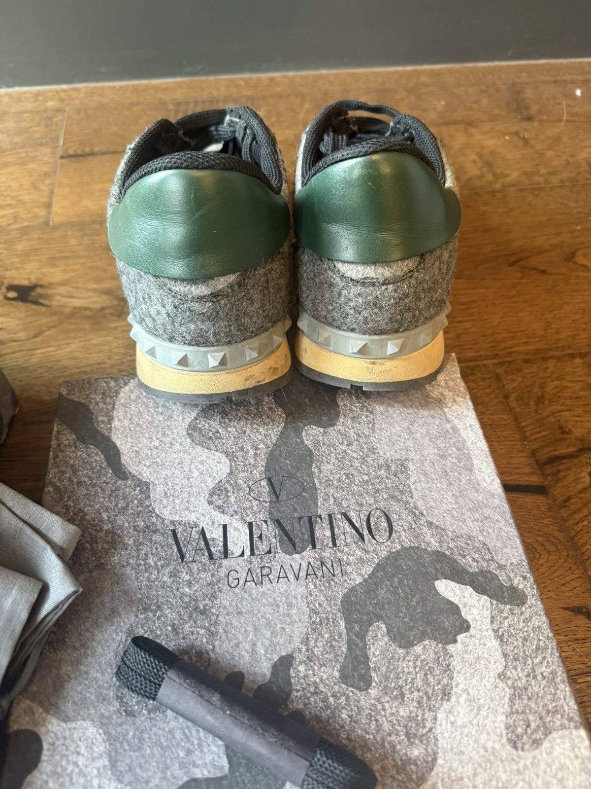 Valentino Valentino Garavani Rockrunner Grey Felt Camo UK 9 / 43 Size US 9 / EU 42 - 7 Thumbnail