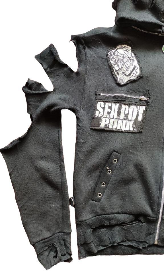 Sex Pot ReVeNGe 💥Sex Pot Revange Distressed Zipper Hoodie Size US S / EU 44-46 / 1 - 7 Thumbnail