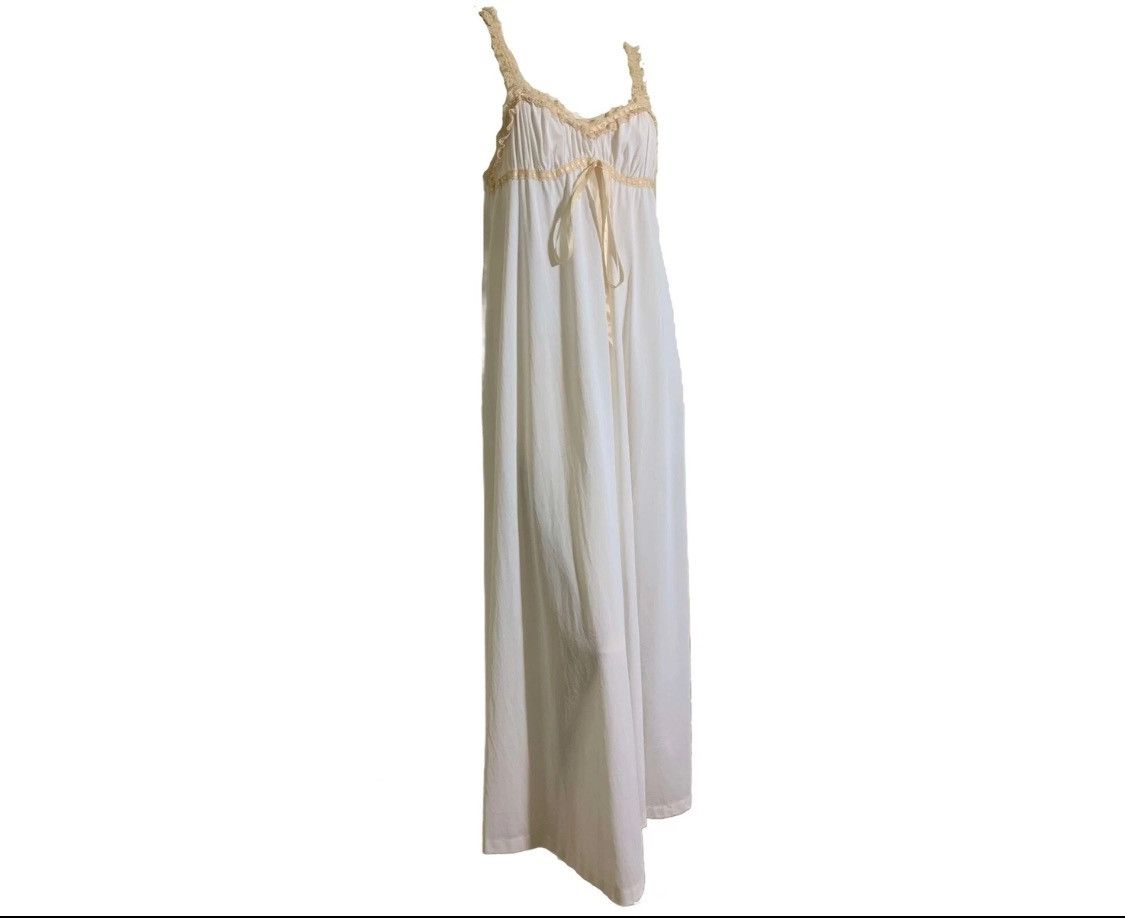 Vintage VTG 1970s Ivory Lace Trim Nightgown and Robe Size S / US 4 / IT 40 - 3 Thumbnail