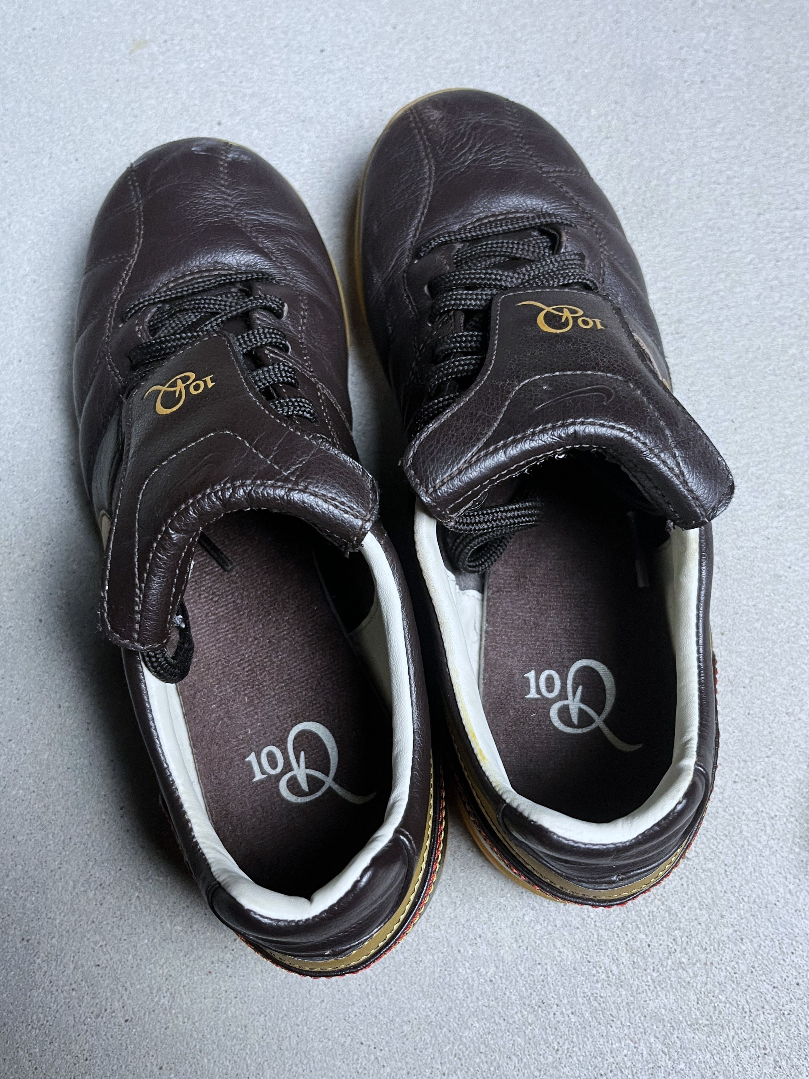 Nike × Vintage Nike Tiempo R10 Ronaldinho Indoor RARE Soccer Shoes Brown Size US 7 / EU 40 - 8 Thumbnail