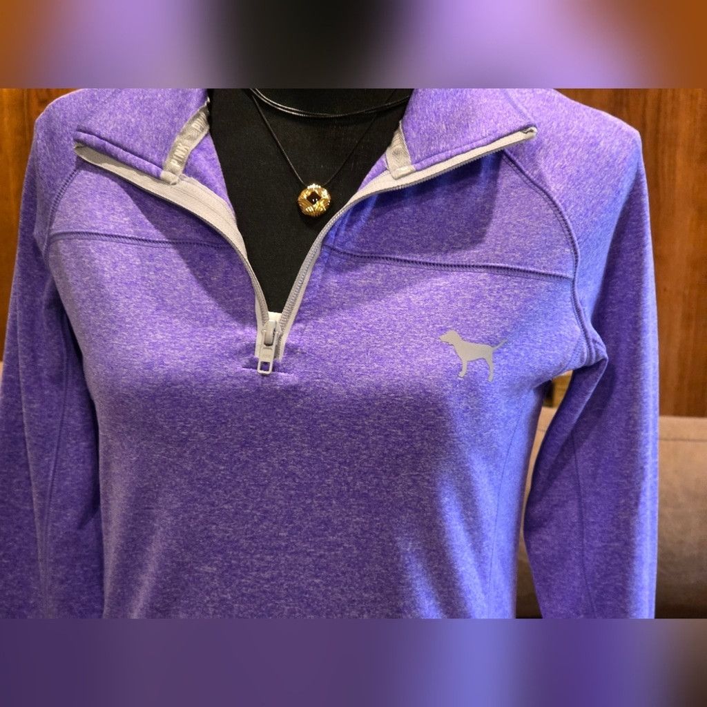 Pink PINK Purple and Black Quarter-Zip Pullover Size XS / US 0-2 / IT 36-38 - 2 Thumbnail