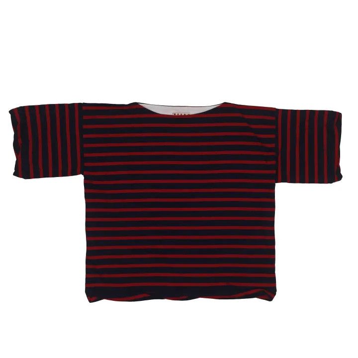 MARNI【striped short sleeve t-shirt】 Marni stripe-print short-sleeved T-shirt | Blue | FARFETCH