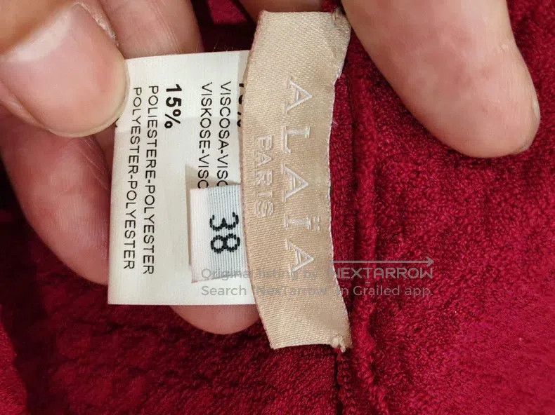 Alaia Alaia Burgundy Knit Fabric A-Line Skirt Full Set Dress Size XS / US 0-2 / IT 36-38 - 4 Thumbnail