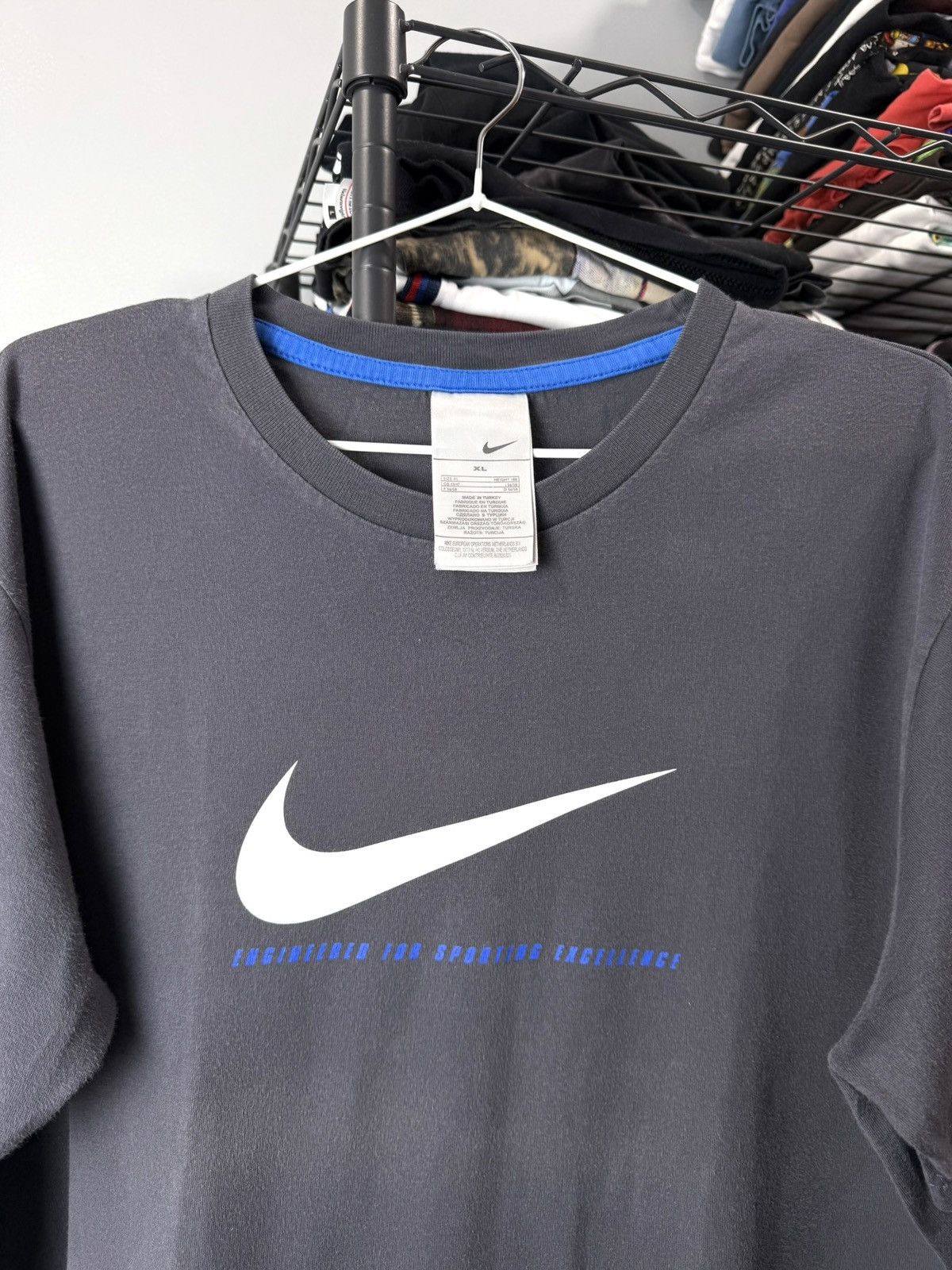 Nike Vintage 1990’s Nike T Shirt Big Logo Hype Size US XL / EU 56 / 4 - 2 Thumbnail