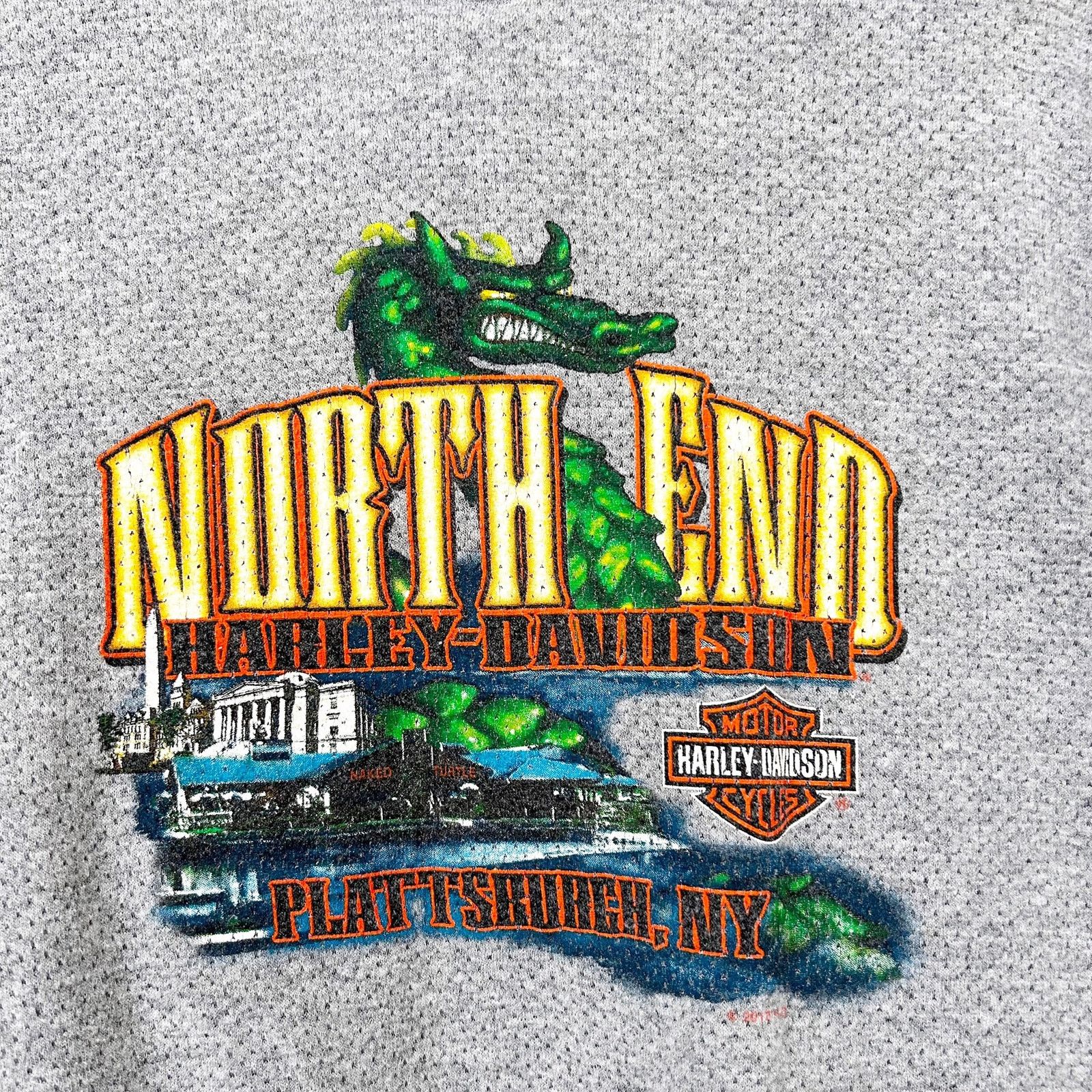 Harley Davidson Harley Davidson Plattsburgh New York Gray Muscle Tank Top L Size US L / EU 52-54 / 3 - 6 Thumbnail
