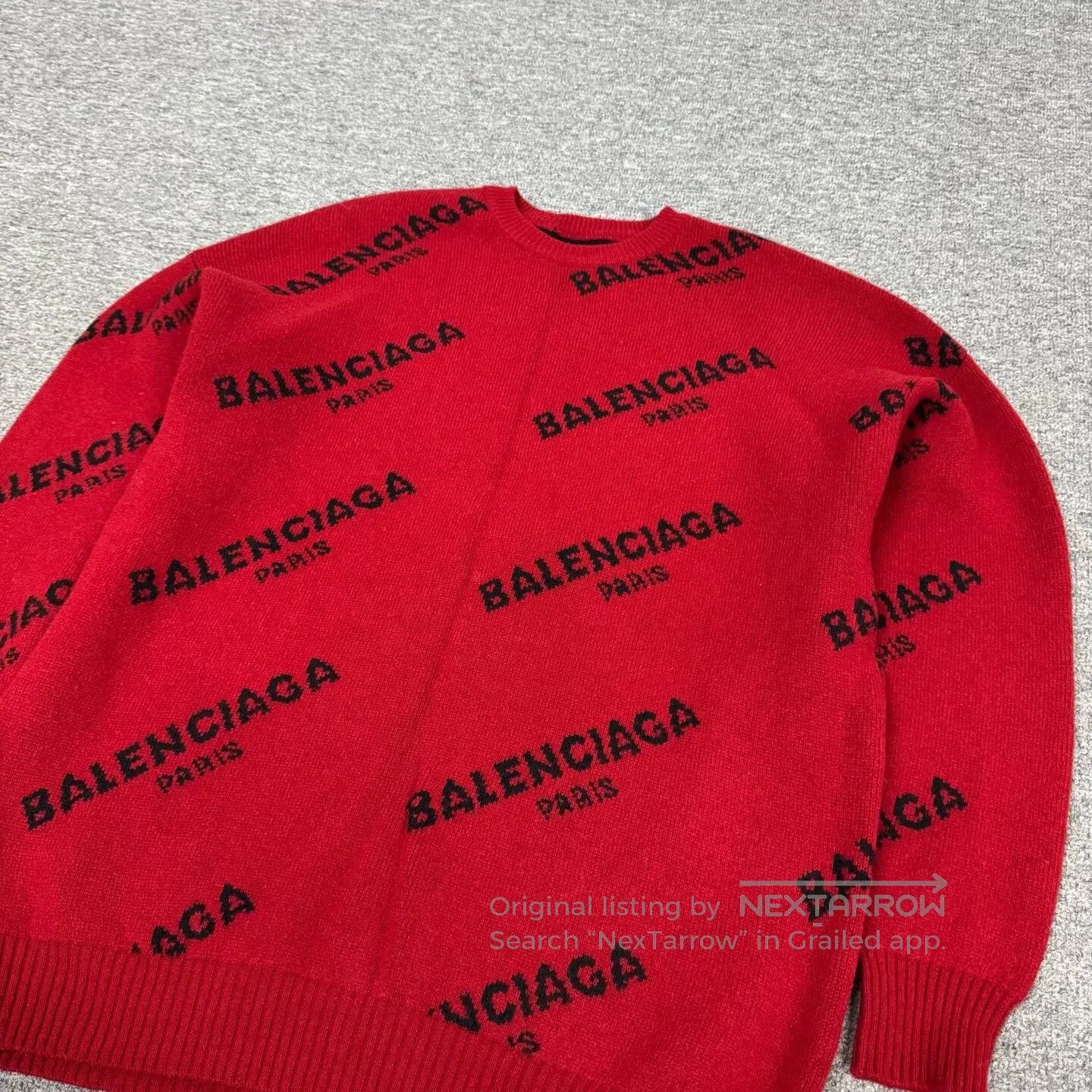 Balenciaga red balenciaga printed sweater. Size US M / EU 48-50 / 2 - 4 Thumbnail