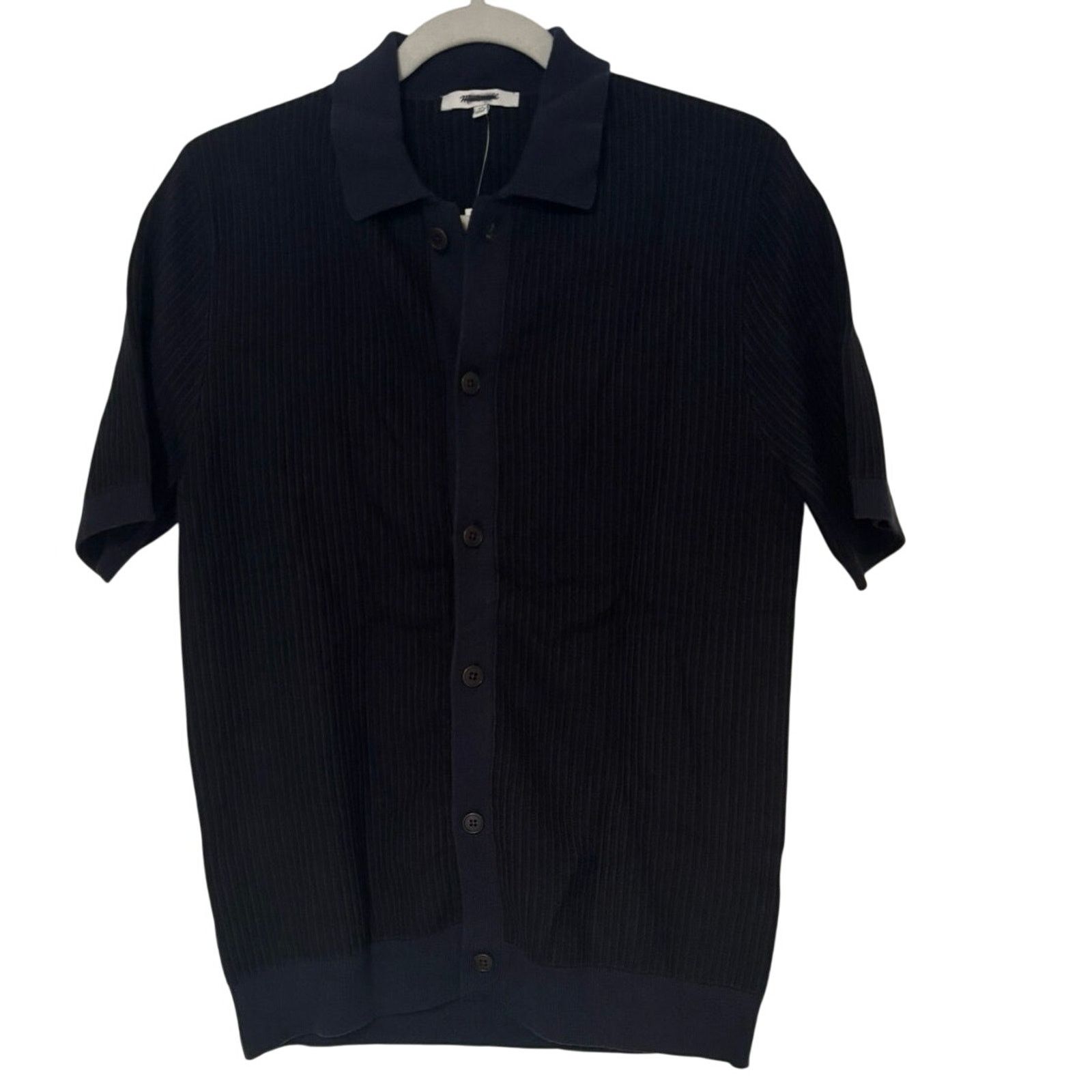 Madewell NWT Madewell Tuck-Stitch Sweater Polo Navy Black Size XS Size US XS / EU 42 / 0 - 4 Thumbnail