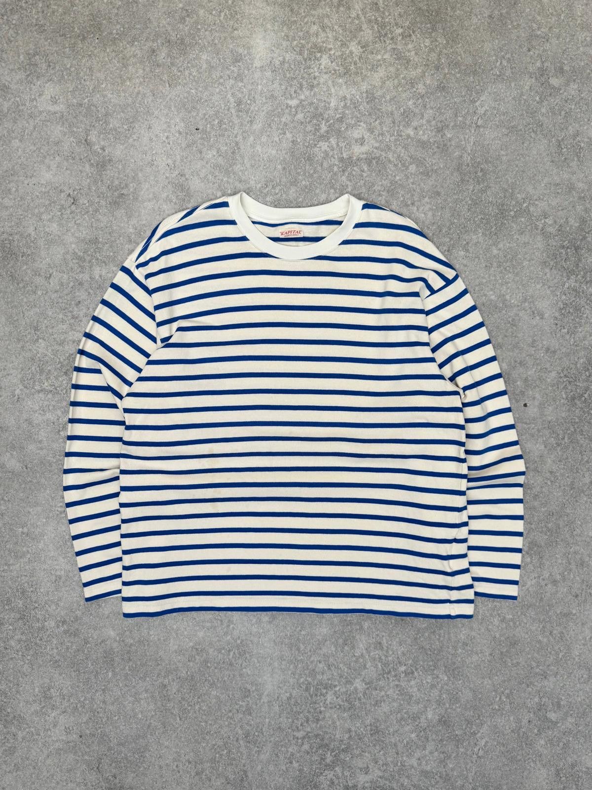 Kapital Kapital Stripe Smile Graphic Long Sleeve Tee Size ONE SIZE - 1 Thumbnail