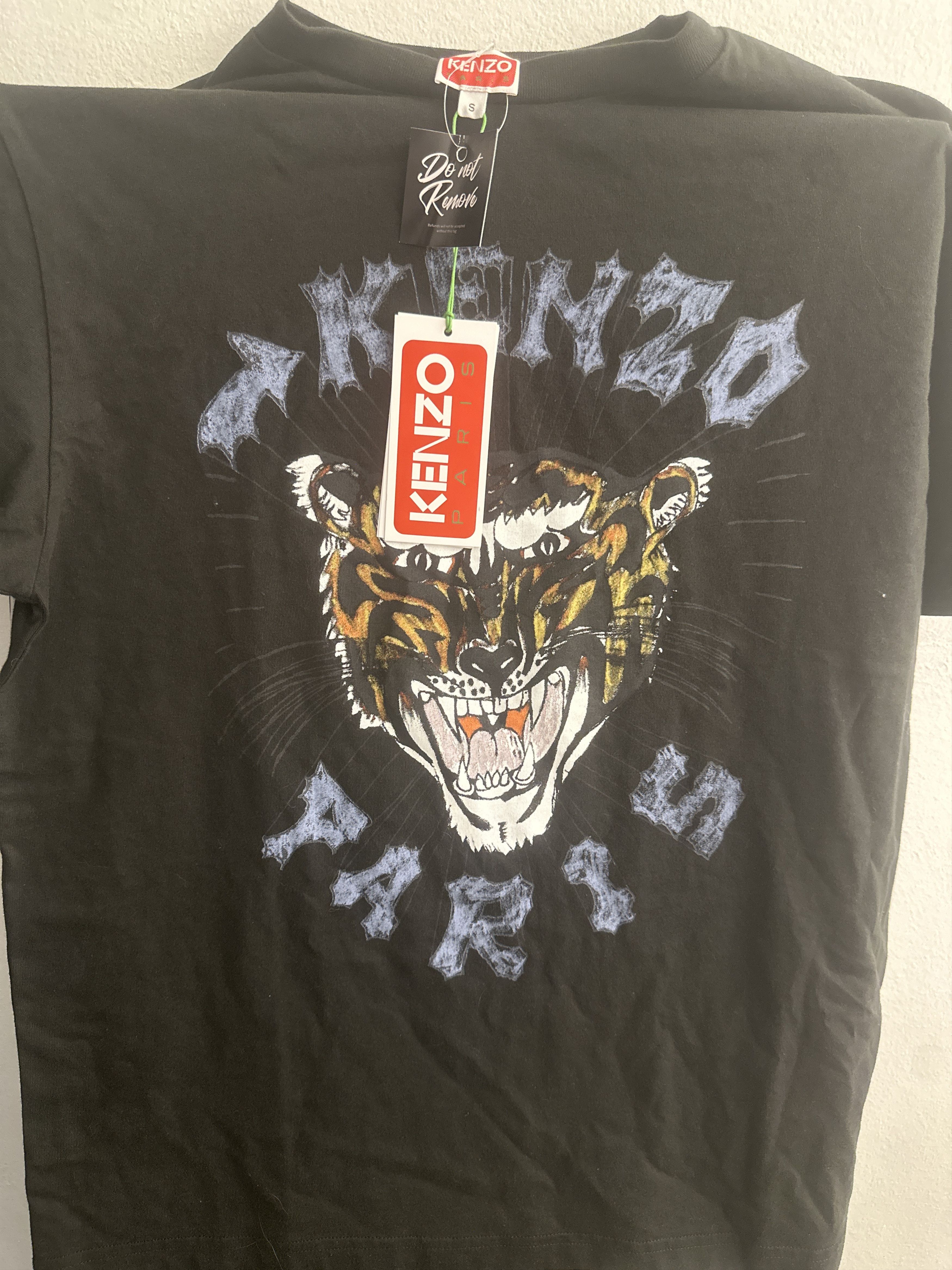 Kenzo Kenzo tiger head cotton t shirt Size US S / EU 44-46 / 1 - 1 Thumbnail