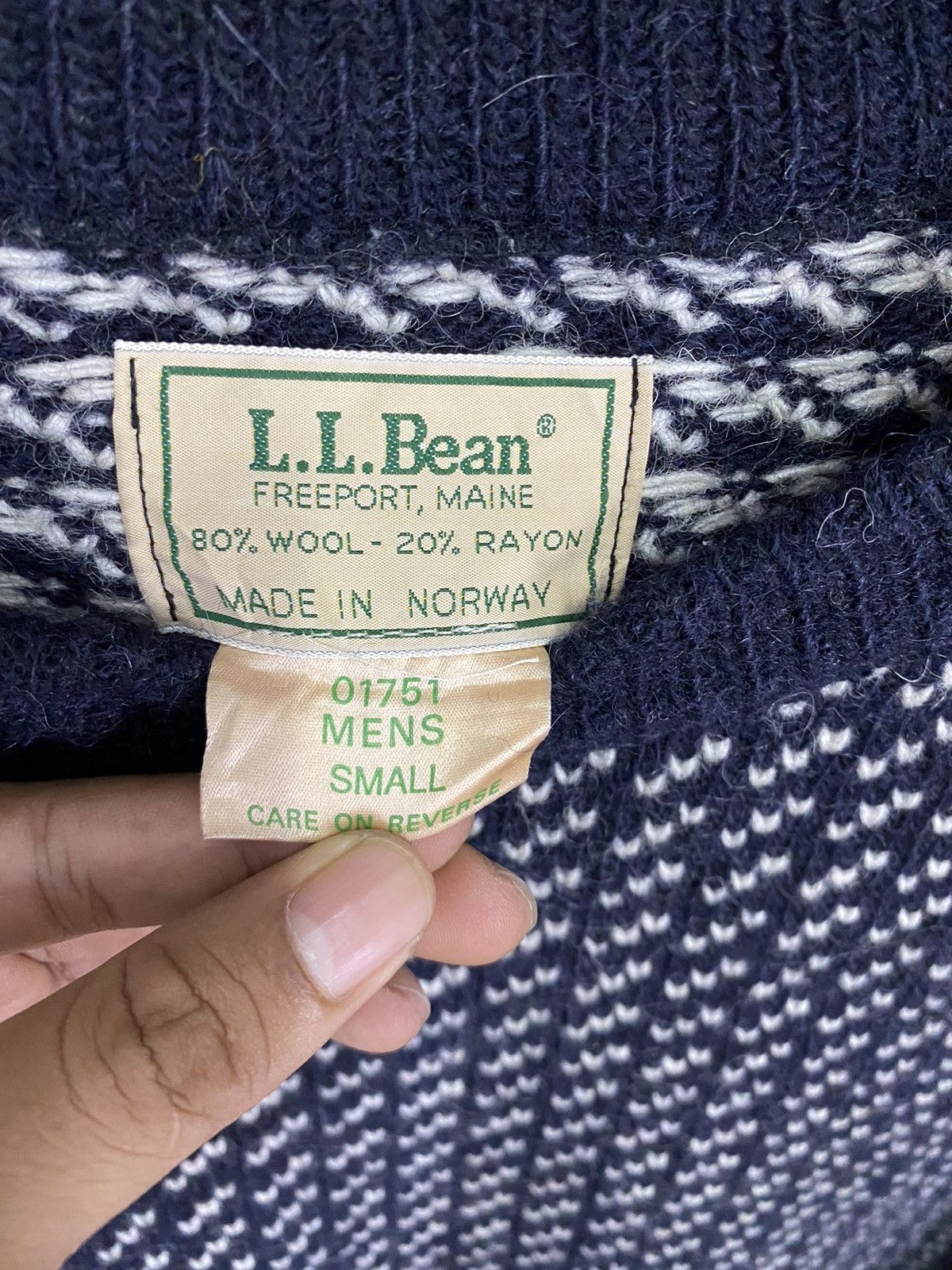 L.L. Bean Vintage 80s LL bean knit sweater wool size s like L Size US S / EU 44-46 / 1 - 4 Thumbnail