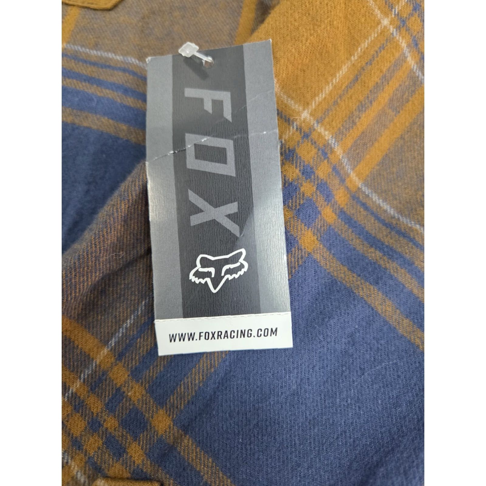 Fox Racing Fox Racing Mens Long Sleeve Button-Up Flannel Shirt Brown/Blue Plaid S Size US S / EU 44-46 / 1 - 7 Thumbnail