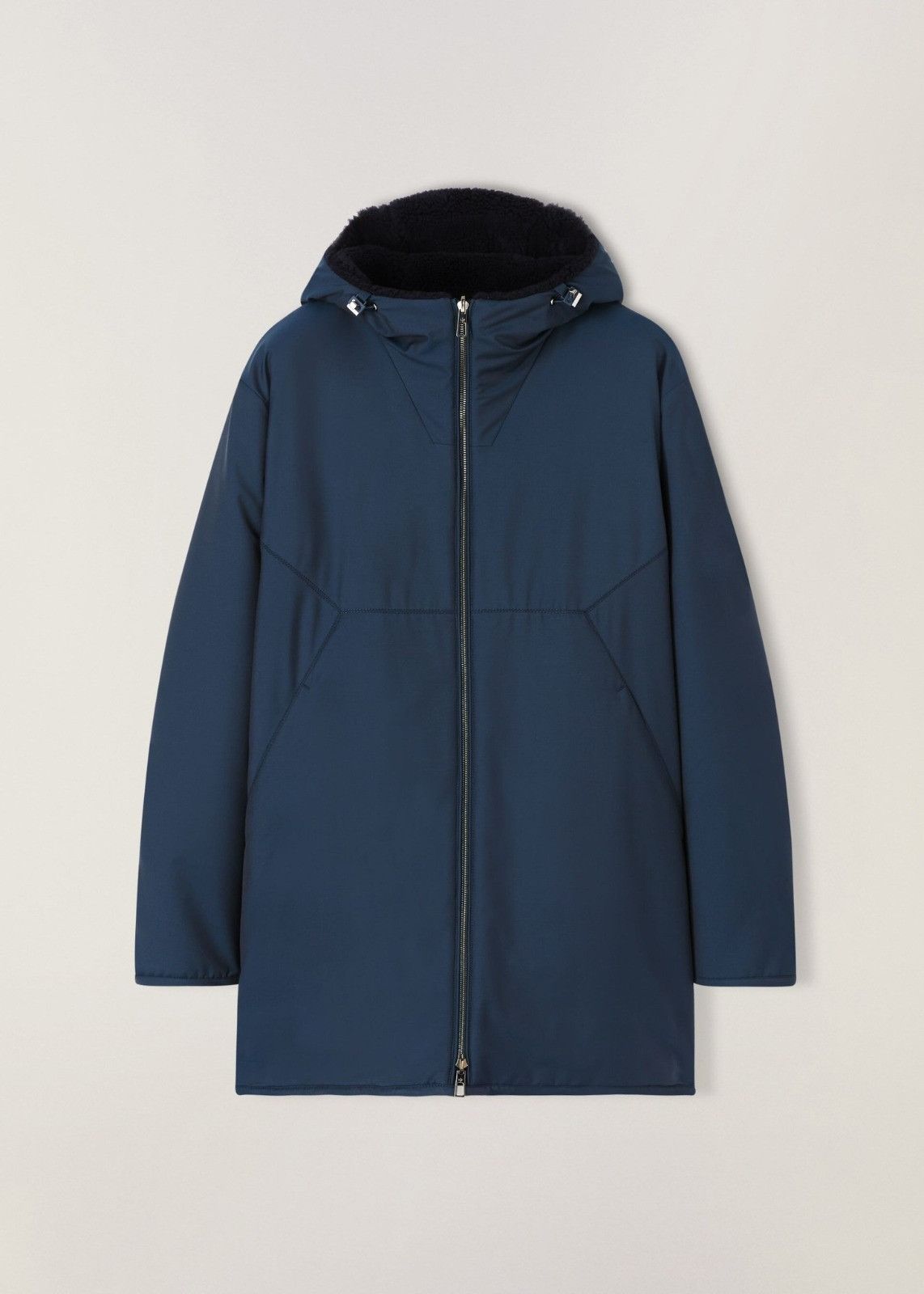 image of Loro Piana O1Loc1C0124 Reversible Hooded Parka In Navy, Men's (Size Small)