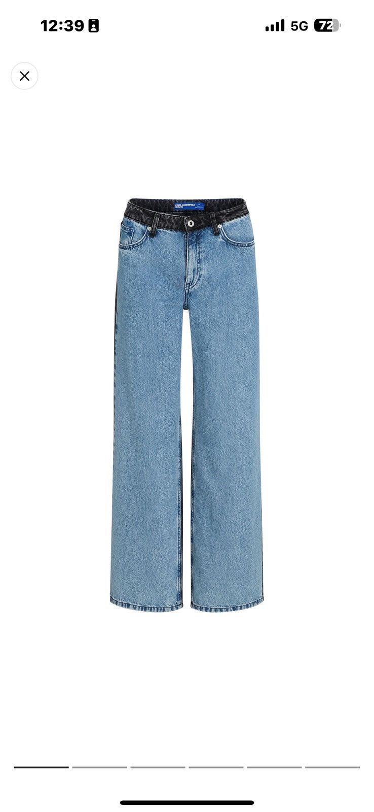 Karl Lagerfeld COLOR BLOCK MID RISE JEANS Size 30" / US 8 / IT 44 - 3 Thumbnail