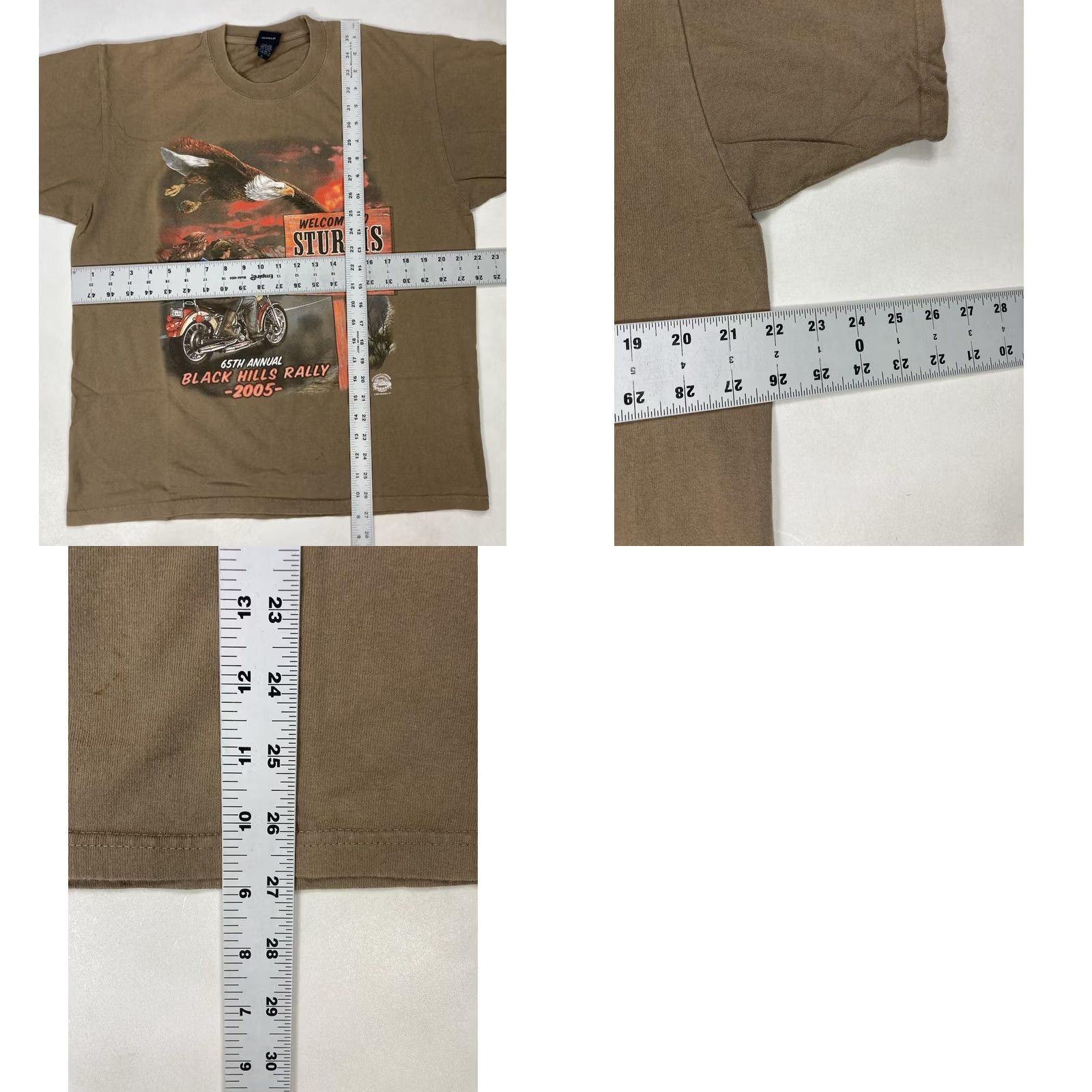 Vintage VINTAGE Sturgis Black Hills Rally 2005 Graphic T-shirt Men Large Motorcycle Shirt XL Brown Cotton Crew Neck Short Sleeve Logo All Seasons Vintage: Yes Size US XL / EU 56 / 4 - 8 Thumbnail