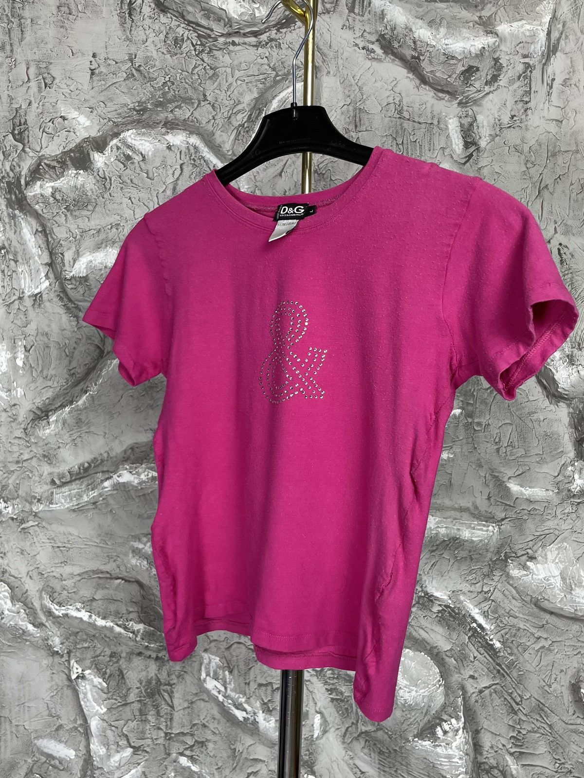 Dolce & Gabbana Dolce Gabbana Vintage Y2K Rhinestones Logo Cropped T-shirts Size M / US 6-8 / IT 42-44 - 2 Thumbnail