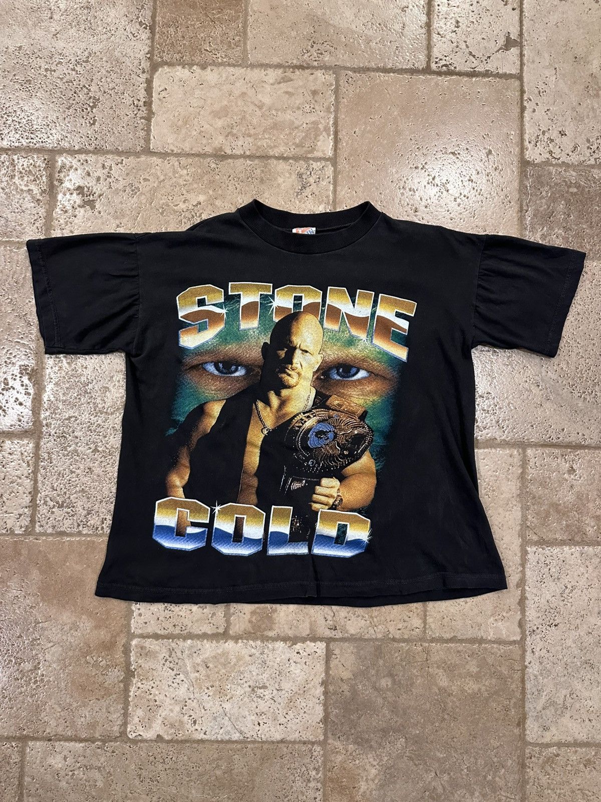 Rap Tees Vintage Stone Cold Steve Austin WWF 90s Rap Tee T-Shirt Size US L / EU 52-54 / 3 - 3 Thumbnail