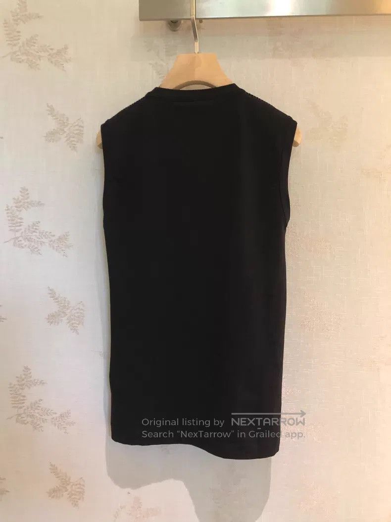 Brunello Cucinelli Brunello Cucinelli Women's Black Sleeveless T-Shirt with B Size S / US 4 / IT 40 - 3 Thumbnail