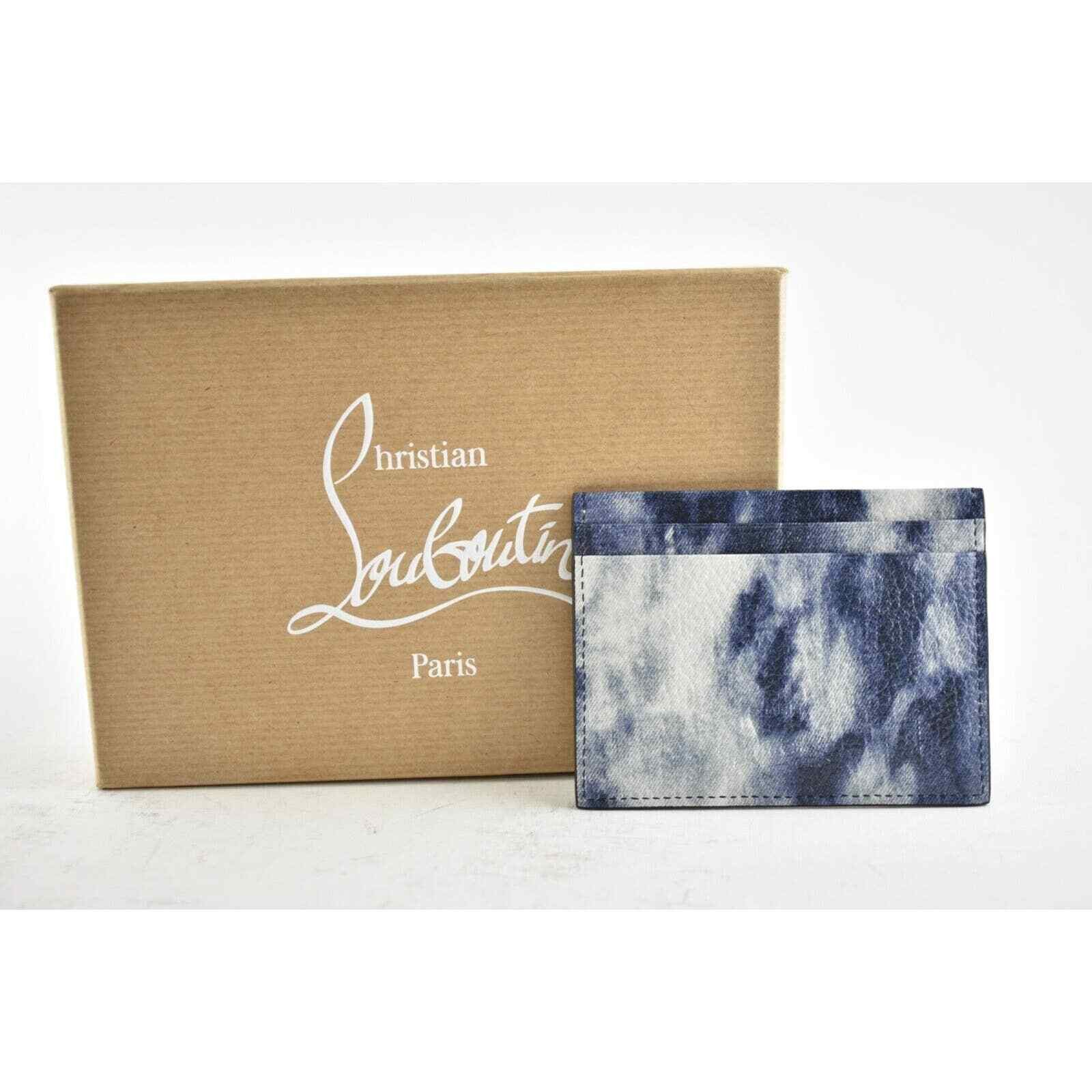 Christian Louboutin Christian Louboutin Denim Punk Spike Card Holder Wallet Size ONE SIZE - 8 Thumbnail