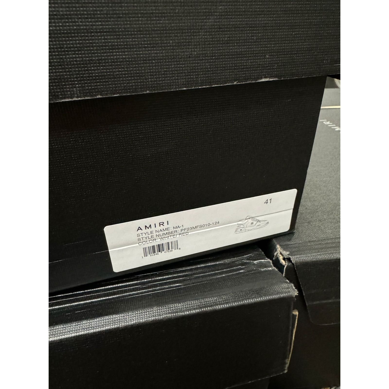 Amiri o1rshd1 MA-1 Low-Top Sneakers in White/ Red Size US 8 / EU 41 - 23 Thumbnail