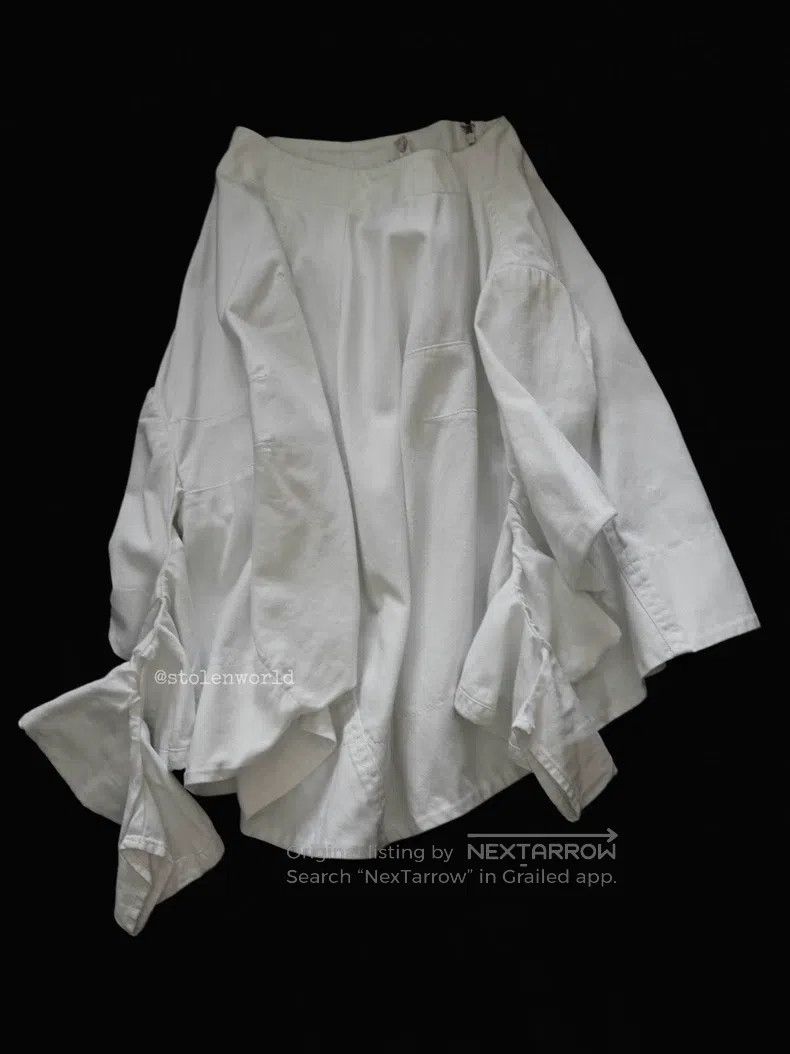 Comme Des Garcons size S Deconstructed Asymmetrical Skirt