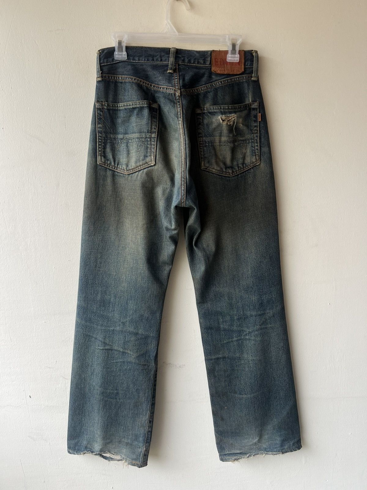 Edwin Vintage Y2K 2000s Edwin Aging Dirty Mud Denim Selvedge Jeans Size US 29 - 16 Thumbnail
