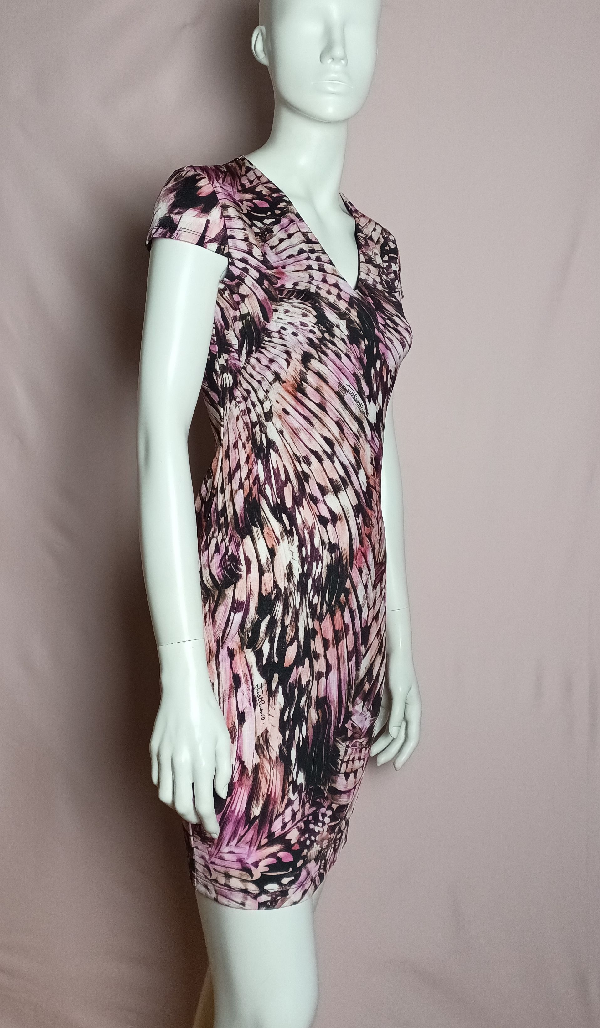 Roberto Cavalli NWT Just Cavalli by Roberto Cavalli Feather Print Dress Size M / US 6-8 / IT 42-44 - 2 Thumbnail