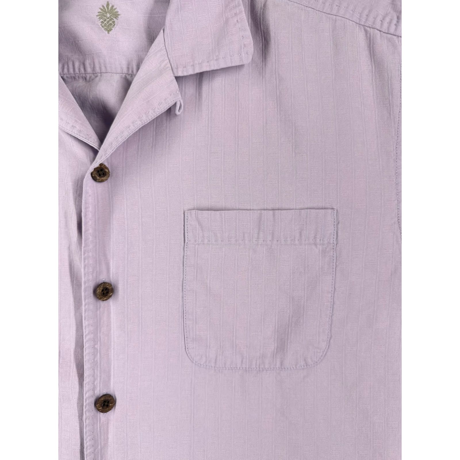 Tommy Bahama VINTAGE Tommy Bahama Shirt Men Medium Pink Stripe Pocket Button Up 100% Silk Hawaiian Size US M / EU 48-50 / 2 - 6 Thumbnail