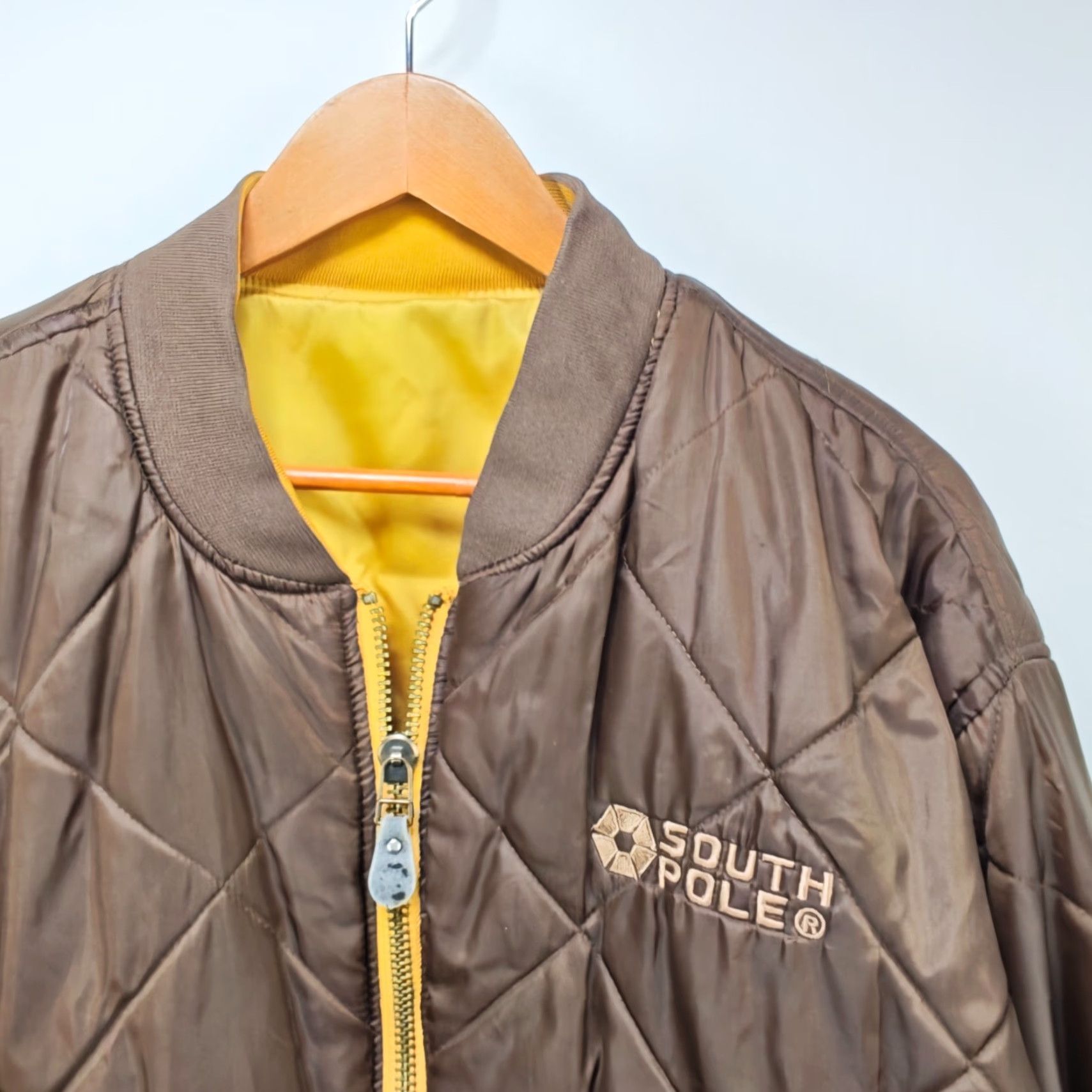 Southpole VINTAGE SouthPole Puffer Jacket 2XL Men Brown Nylon Zip 90s Winter Casual Down Size US S / EU 44-46 / 1 - 2 Thumbnail