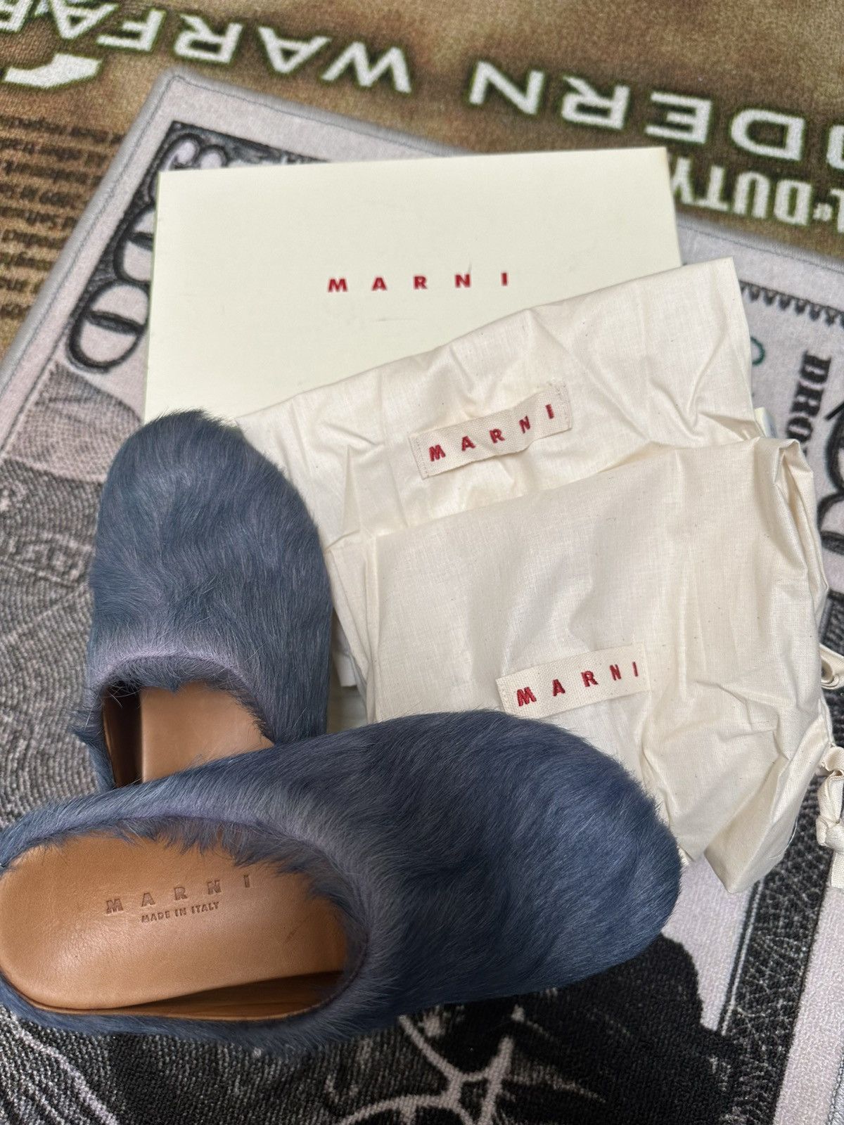 Marni MARNI Long Hair Calfskin Fussbett Sabot Mule Size US 6 / IT 36 - 5 Thumbnail