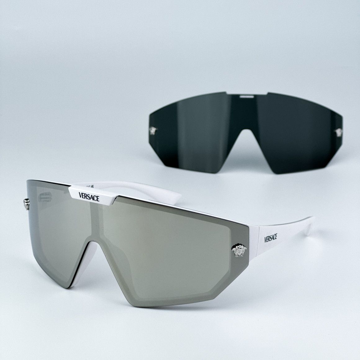 Versace NEW Versace VE4461 314/87 Silver Detachable Lens Sunglasses Size ONE SIZE - 1 Thumbnail