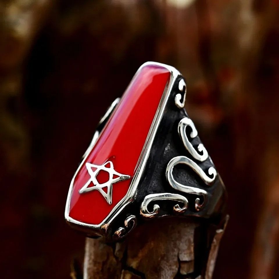 Jewelry Gothic Vintage Unique Coffin Ring Size ONE SIZE - 2 Thumbnail