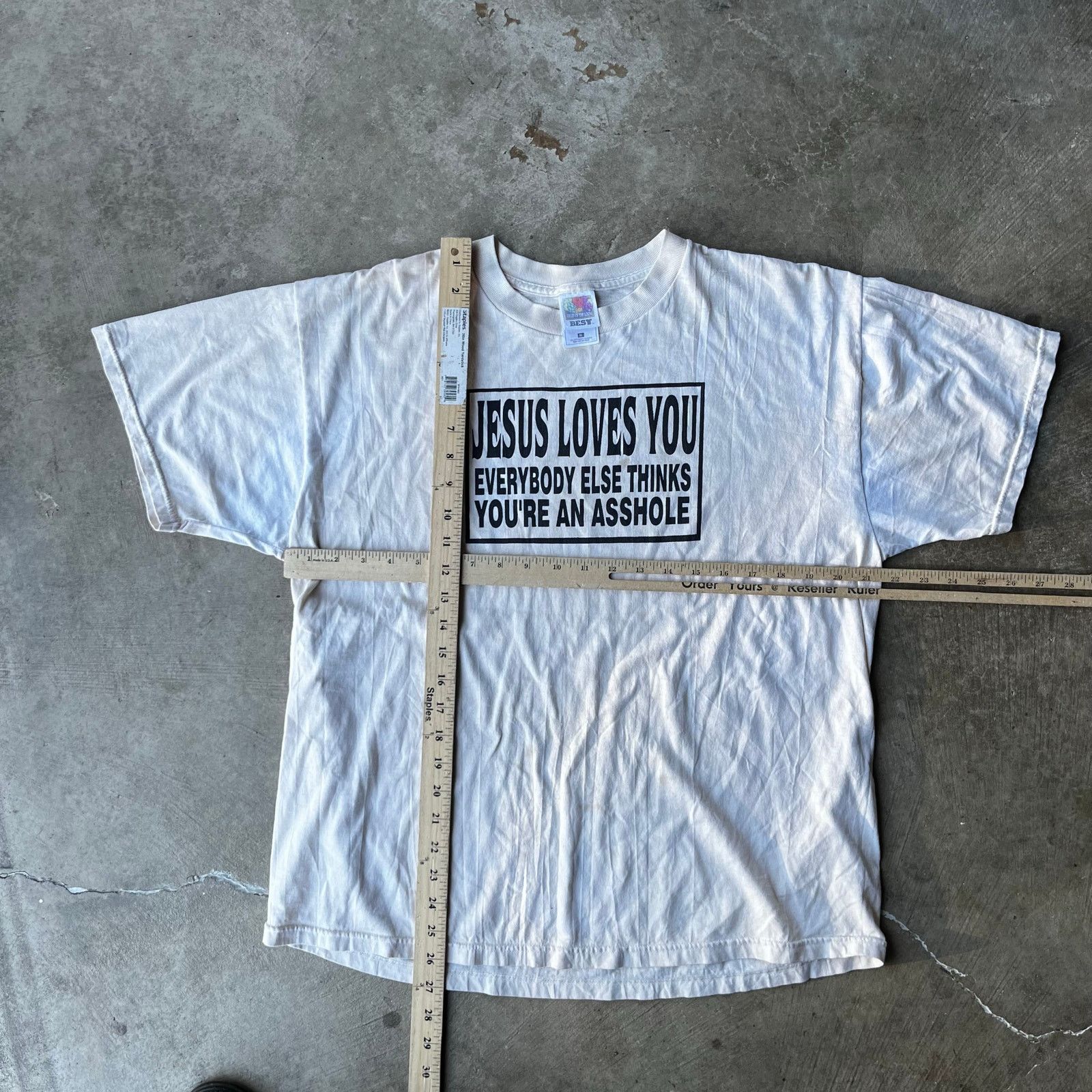 Vintage Vintage Jesus Loves You Everybody Else Thinks T-Shirt XL Size US XL / EU 56 / 4 - 5 Thumbnail