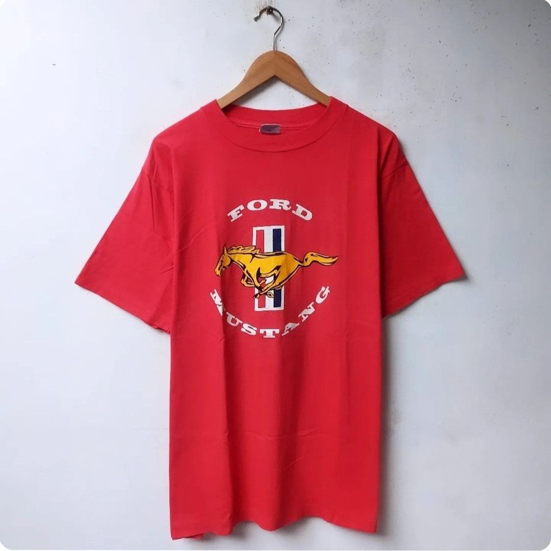Ford × Mustang × Vintage Vtg 90s Ford Mustang Tshirt Size US L / EU 52-54 / 3 - 1 Thumbnail