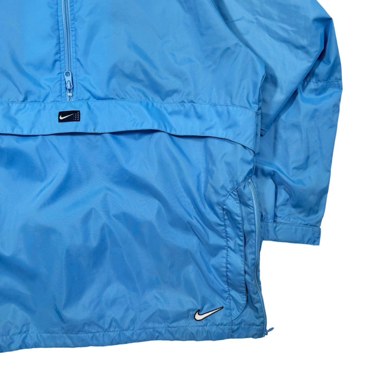 Vintage Vintage 00s Grey Tag Nike Blue Kangaroo Pouch Pullover Size US L / EU 52-54 / 3 - 3 Thumbnail