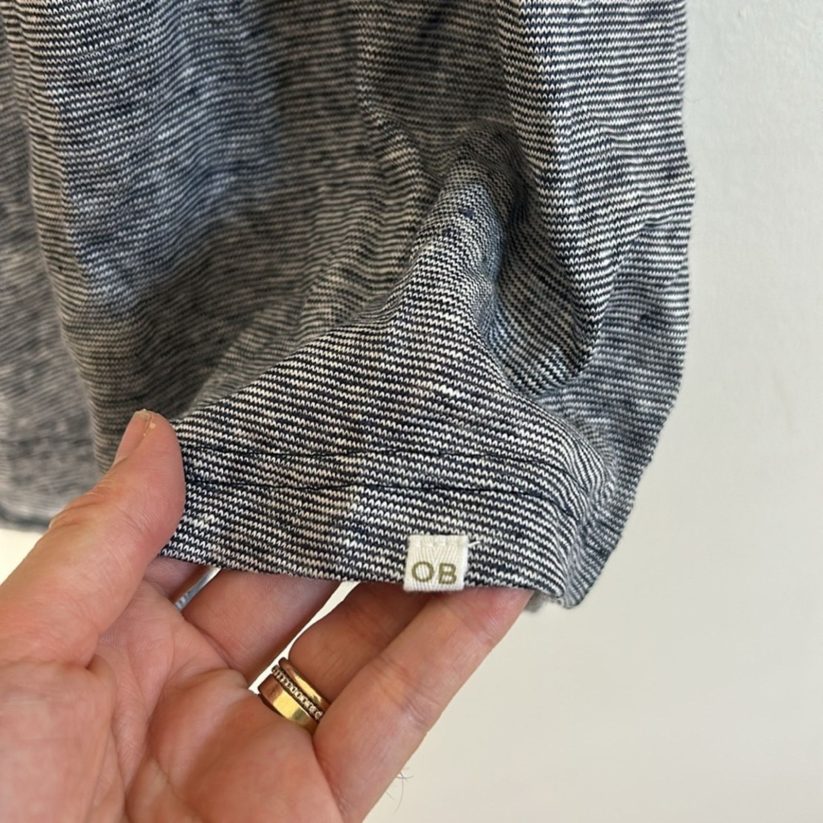 Orlebar Brown Orlebar Brown Striped Blue Linen T-Shirt Size US L / EU 52-54 / 3 - 4 Thumbnail