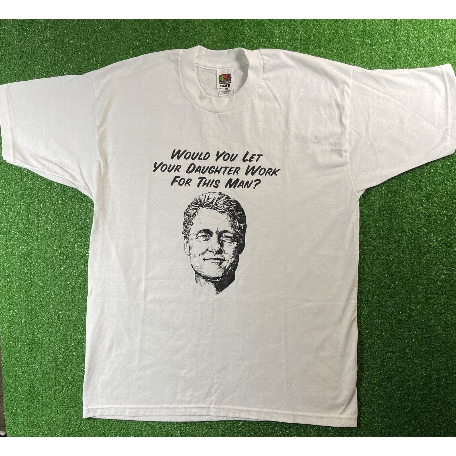 Vintage Vintage 90s Bill Clinton President Sex Parody XL Shirt USA Size US XL / EU 56 / 4 - 2 Thumbnail