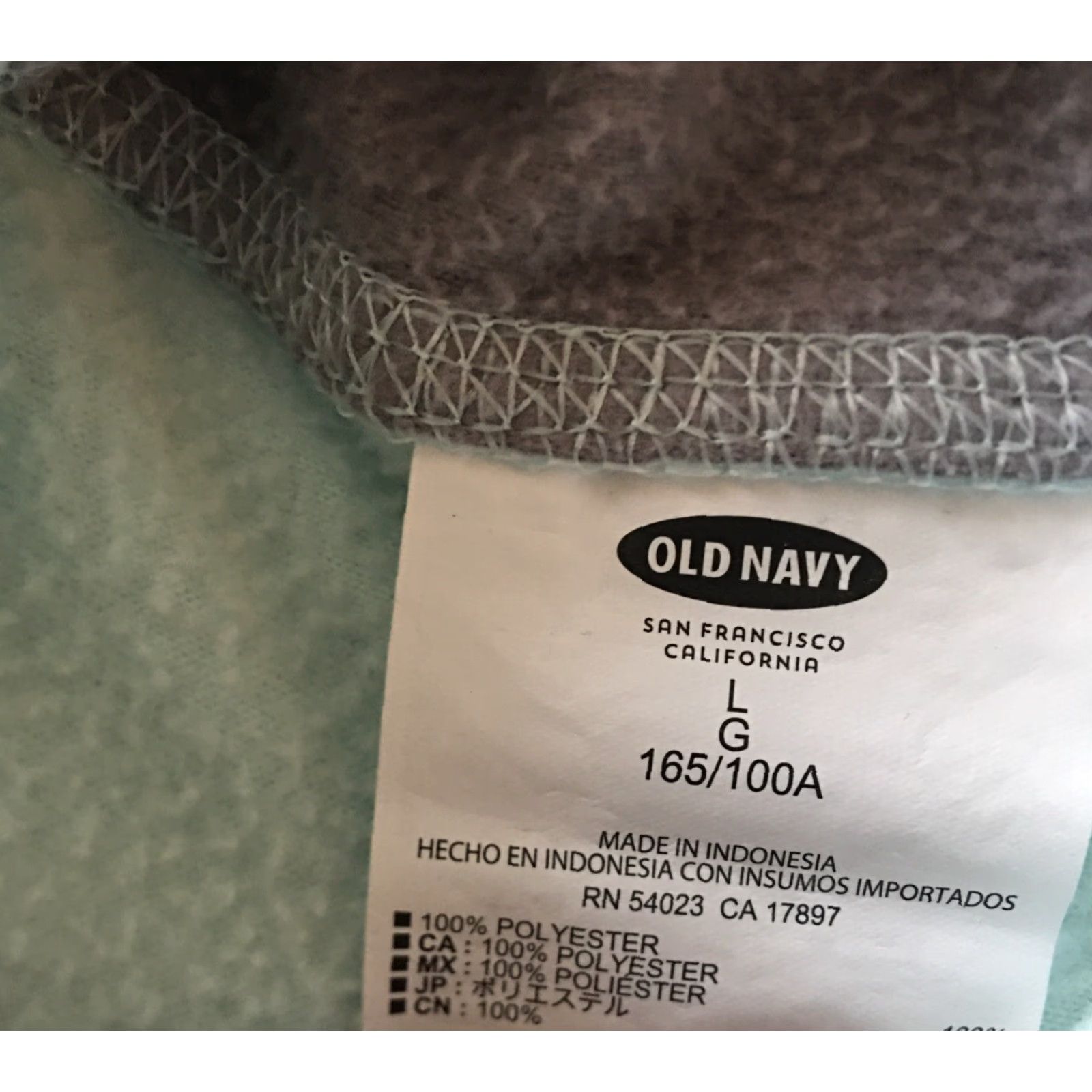 Old Navy VINTAGE? No. Old Navy Jacket Women L Gray Green Fleece Polyester Pullover Regular Size Size L / US 10 / IT 46 - 4 Thumbnail