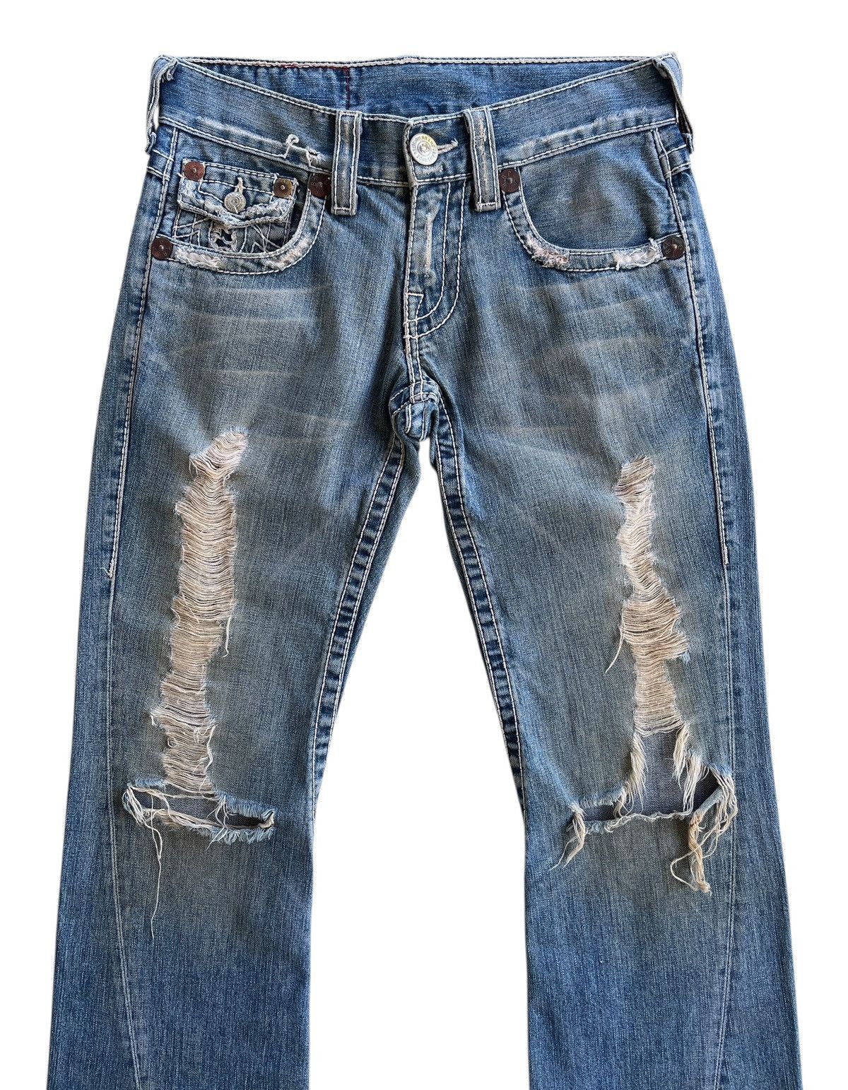 True Religion True Religion Distressed Rusty Flared Denim USA Size US 30 / EU 46 - 2 Thumbnail