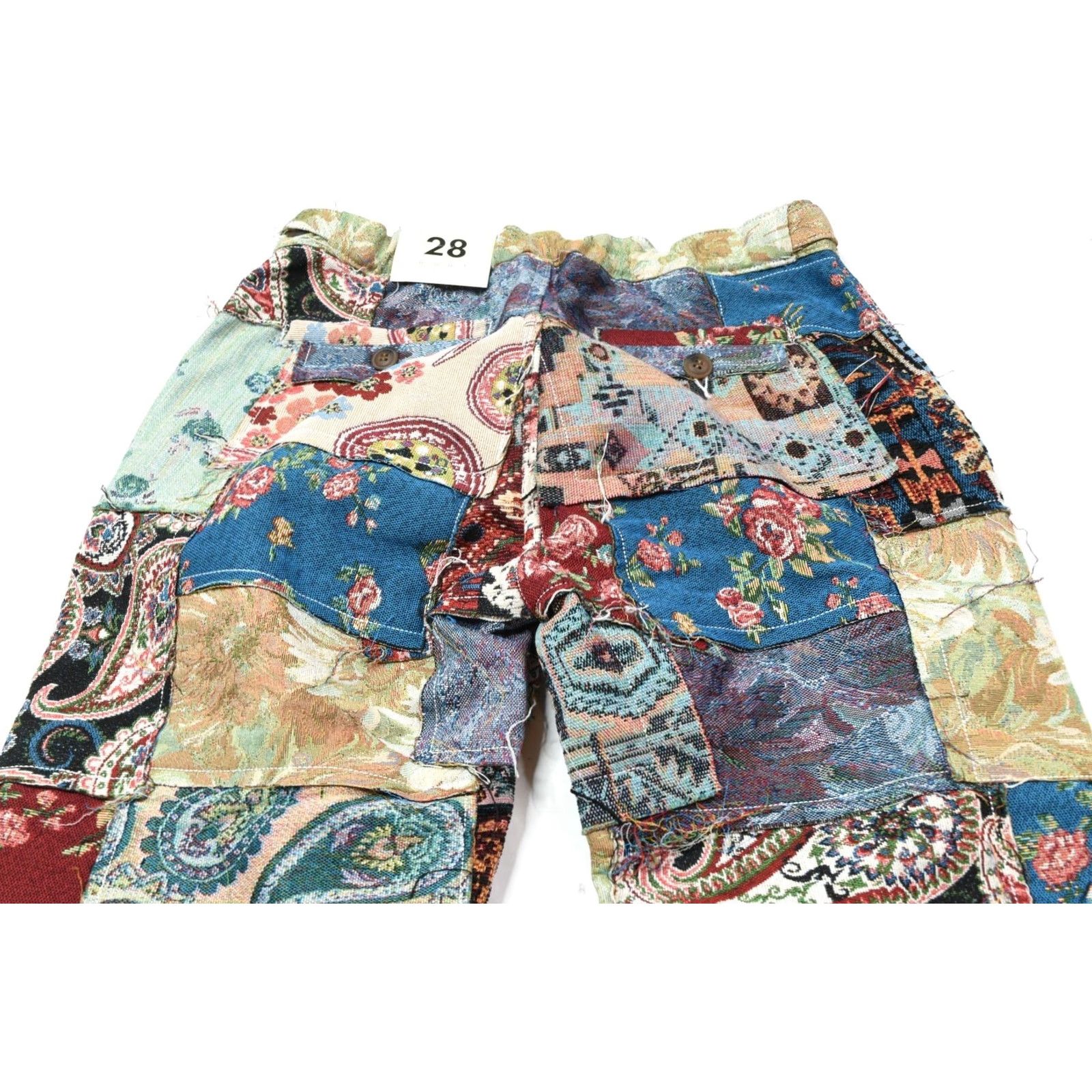 MNML MNML Paneled Blanket Pants Red Blue Heavyweight Slim Fit Pants Mens 28x33 Multicolor Geometric Pattern 90s Size US 28 / EU 44 - 6 Thumbnail
